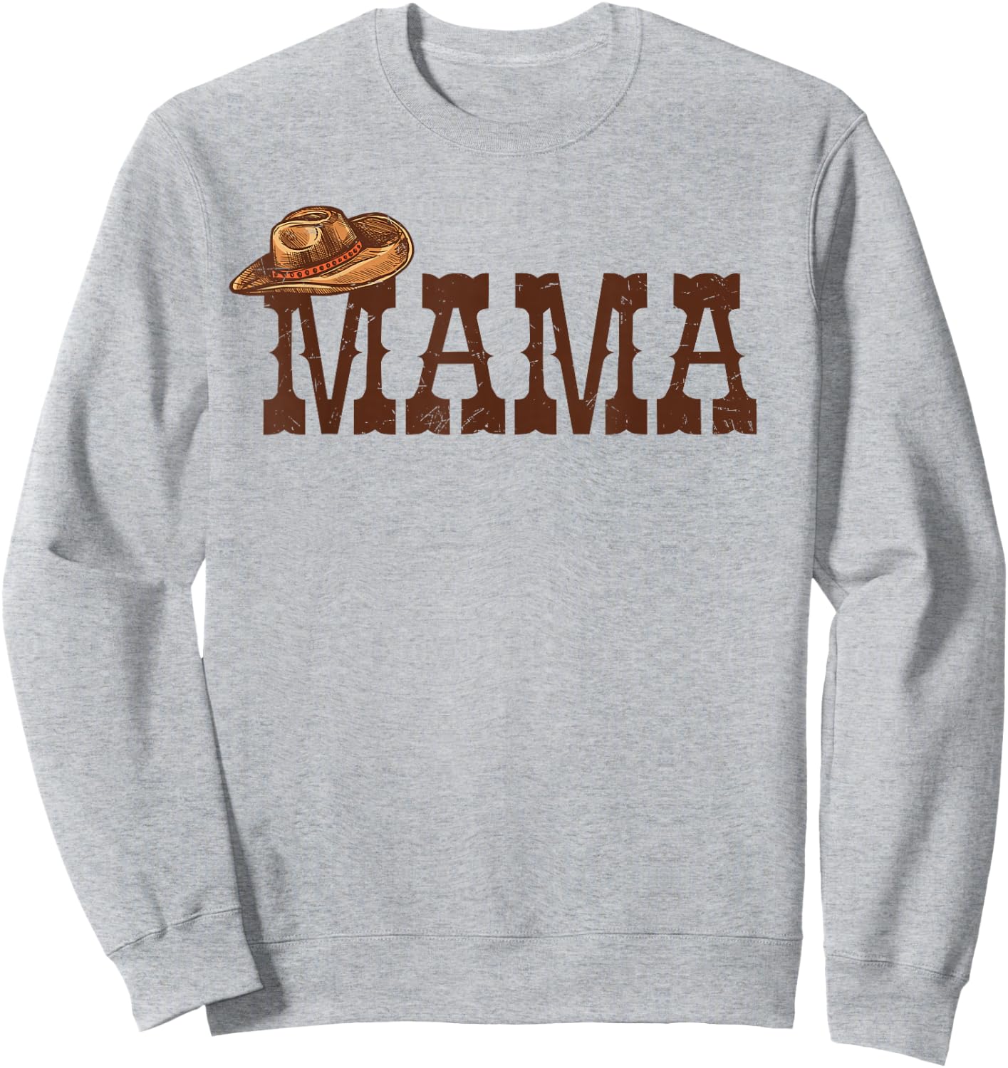 Mama Mom Western Family Matching Birthday Cowboy Cowgirl Sweatshirt - Sweatshirt | Ash