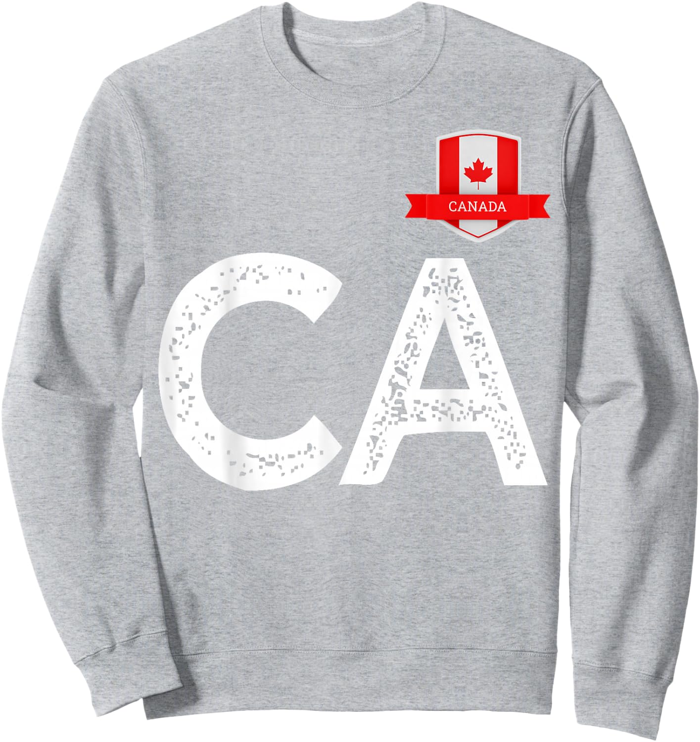 Canada Human-Flag C and Letter A Canadian Sweatshirt - Sweatshirt | Ash