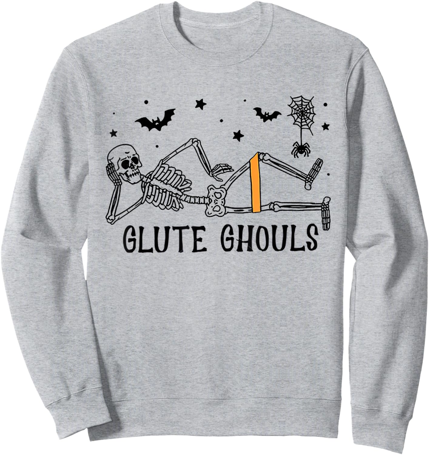 Glute Ghouls Fall Physical Therapy Halloween Spooky Season Sweatshirt - Sweatshirt | Ash