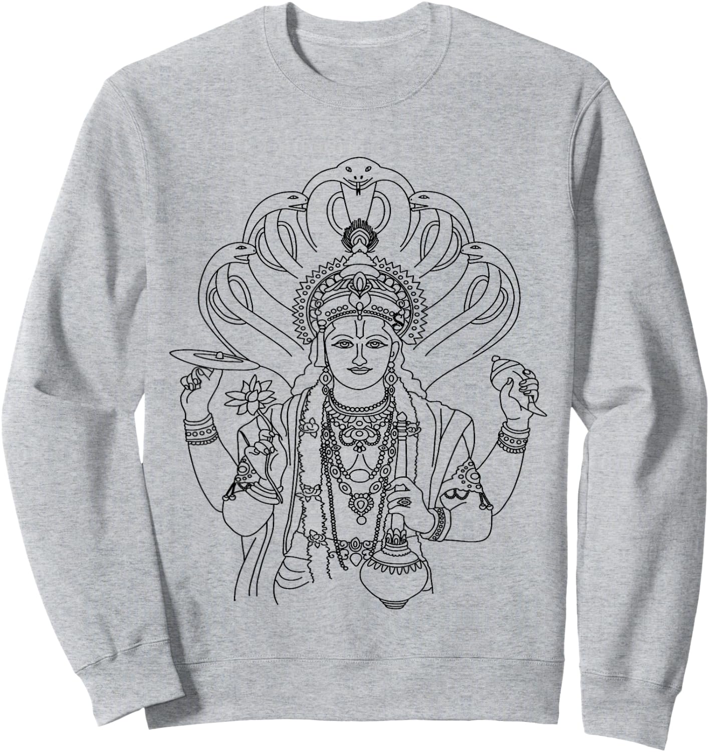 Vishnu Vedic Hindu God Hinduism Sweatshirt - Sweatshirt | Ash