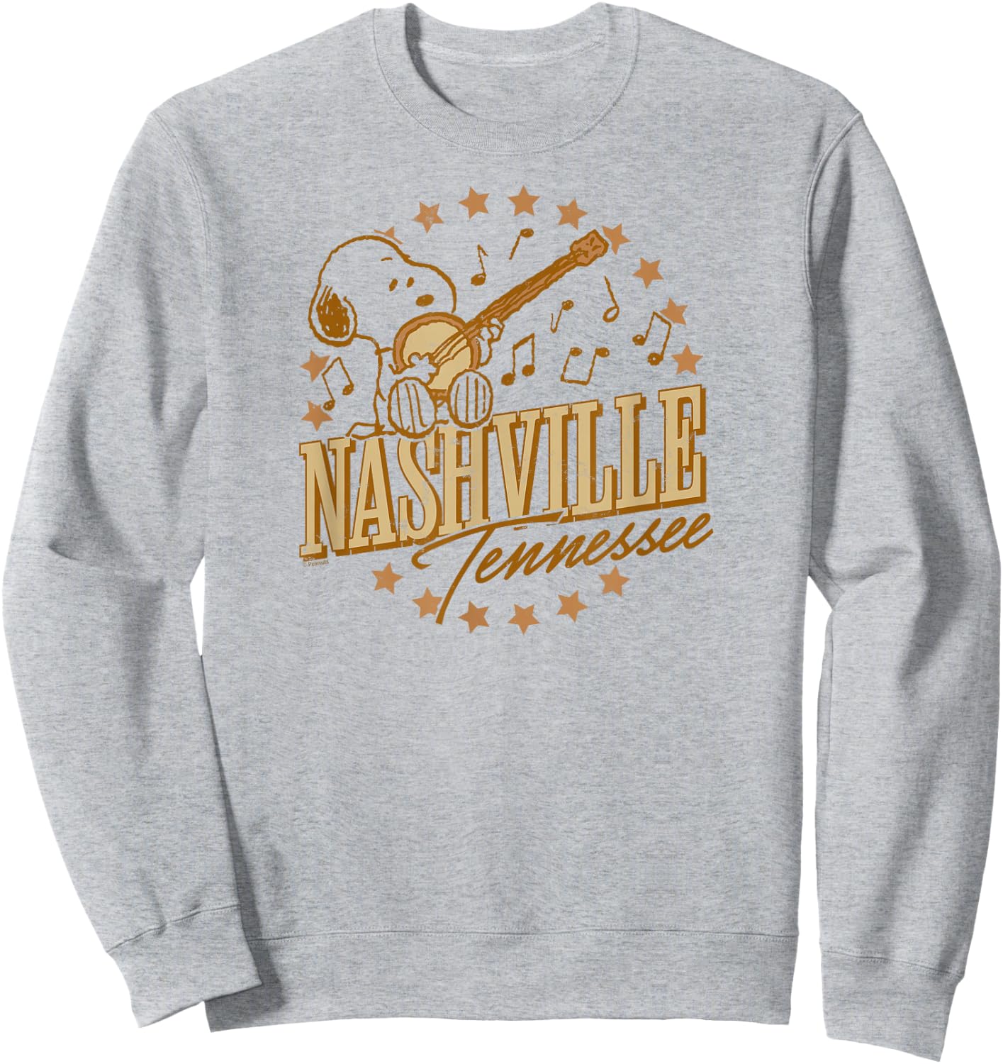 Peanuts - Snoopy Nashville Tennessee Music Stars White Sweatshirt - Sweatshirt | Ash