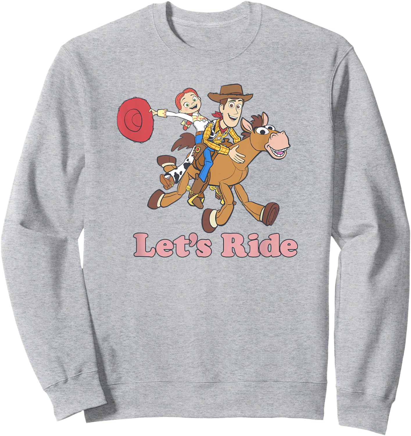 Disney Pixar Toy Story Woody & Jesse Let's Ride Sweatshirt - Sweatshirt | Ash