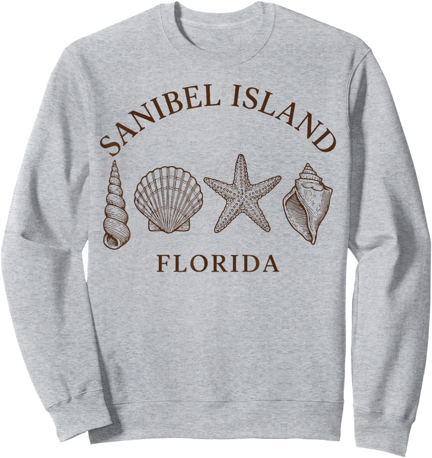 Sanibel Island Florida Seashell Beach Vacation Shelling Sweatshirt - Sweatshirt | Ash