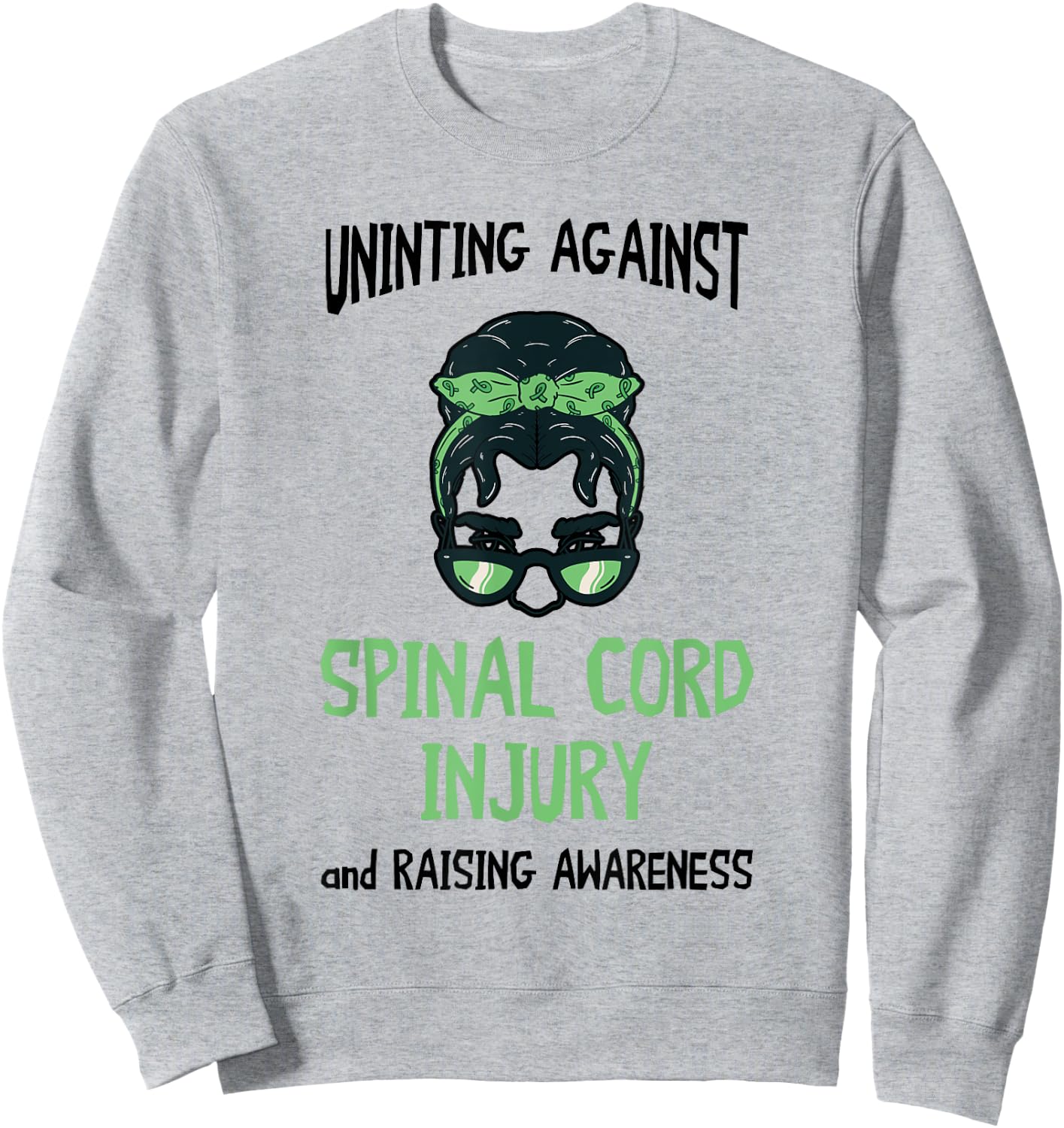 Uniting Spinal Cord Injury Spinal Cord Injury Awareness Sweatshirt - Sweatshirt | Ash