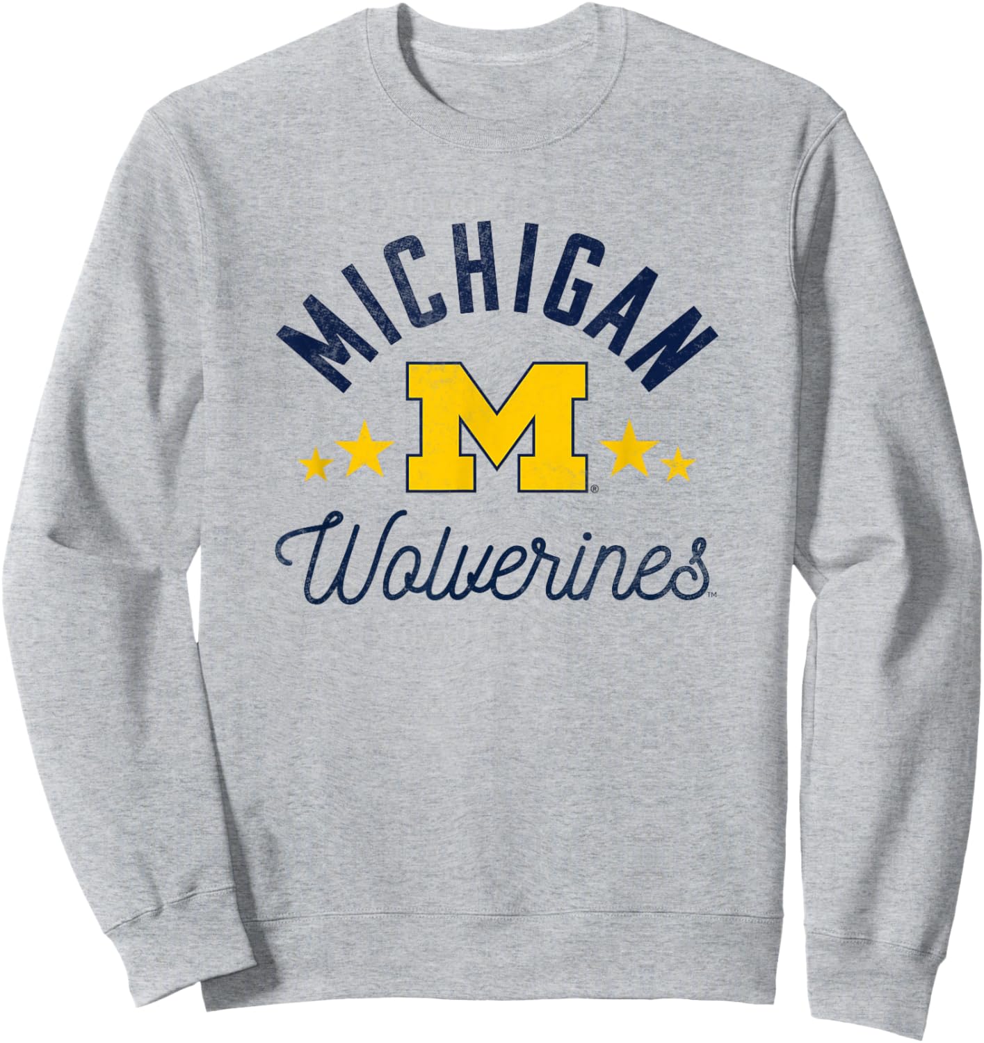 University of Michigan Wolverines U of M Wolverines Sweatshirt - Sweatshirt | Ash