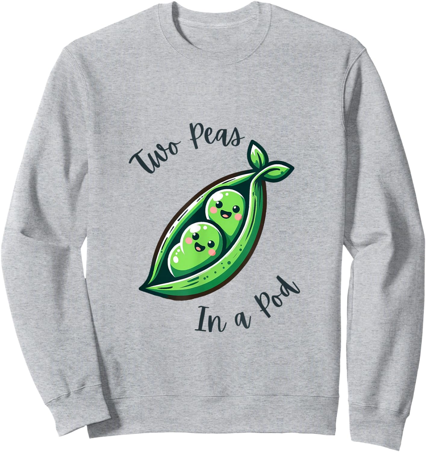 Two Peas In A Pod Valentine's Day Pregnancy Announce Mommy a Sweatshirt - Sweatshirt | Ash