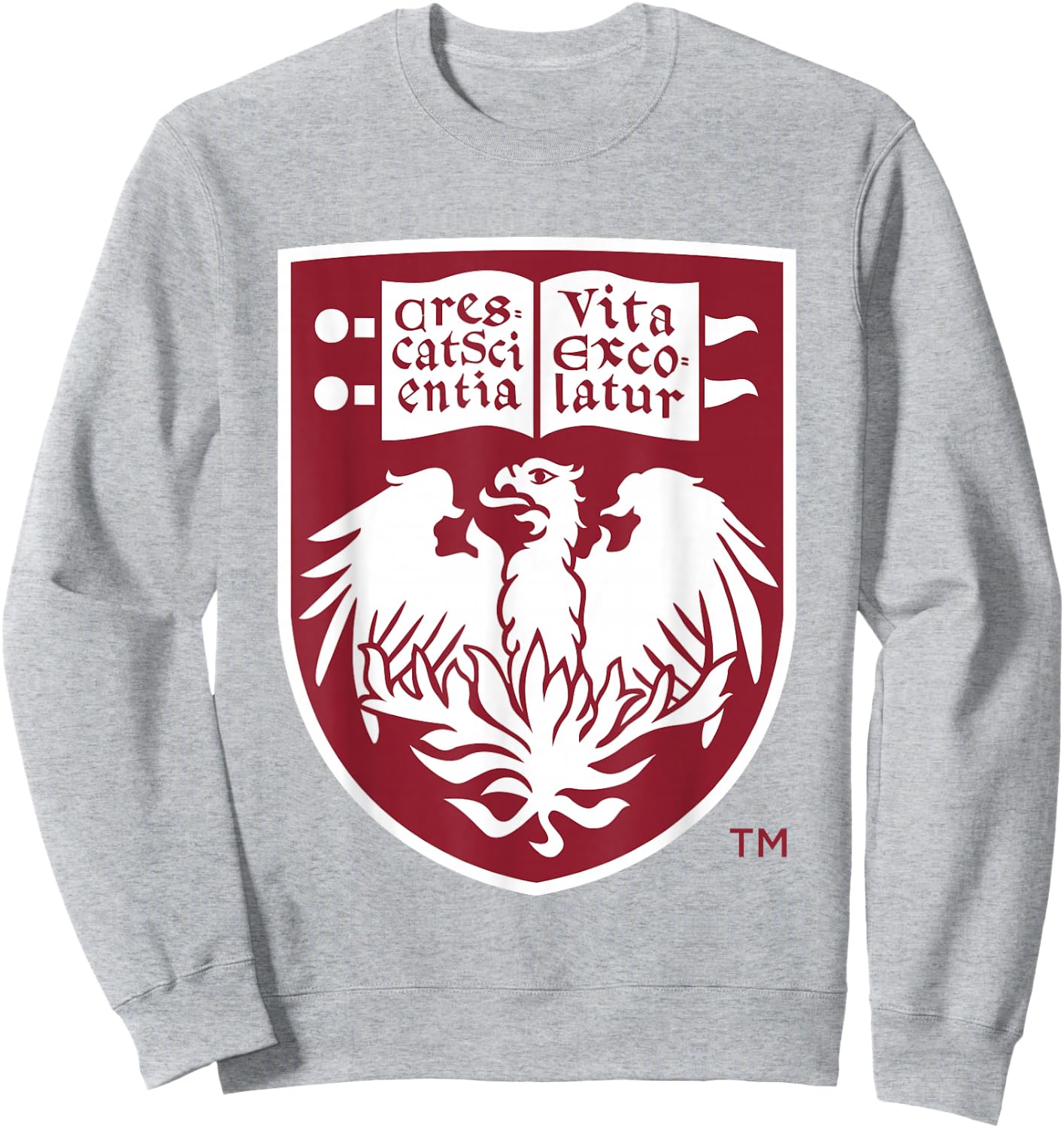 Chicago Maroons Icon Gray Officially Licensed Sweatshirt - Sweatshirt | Ash