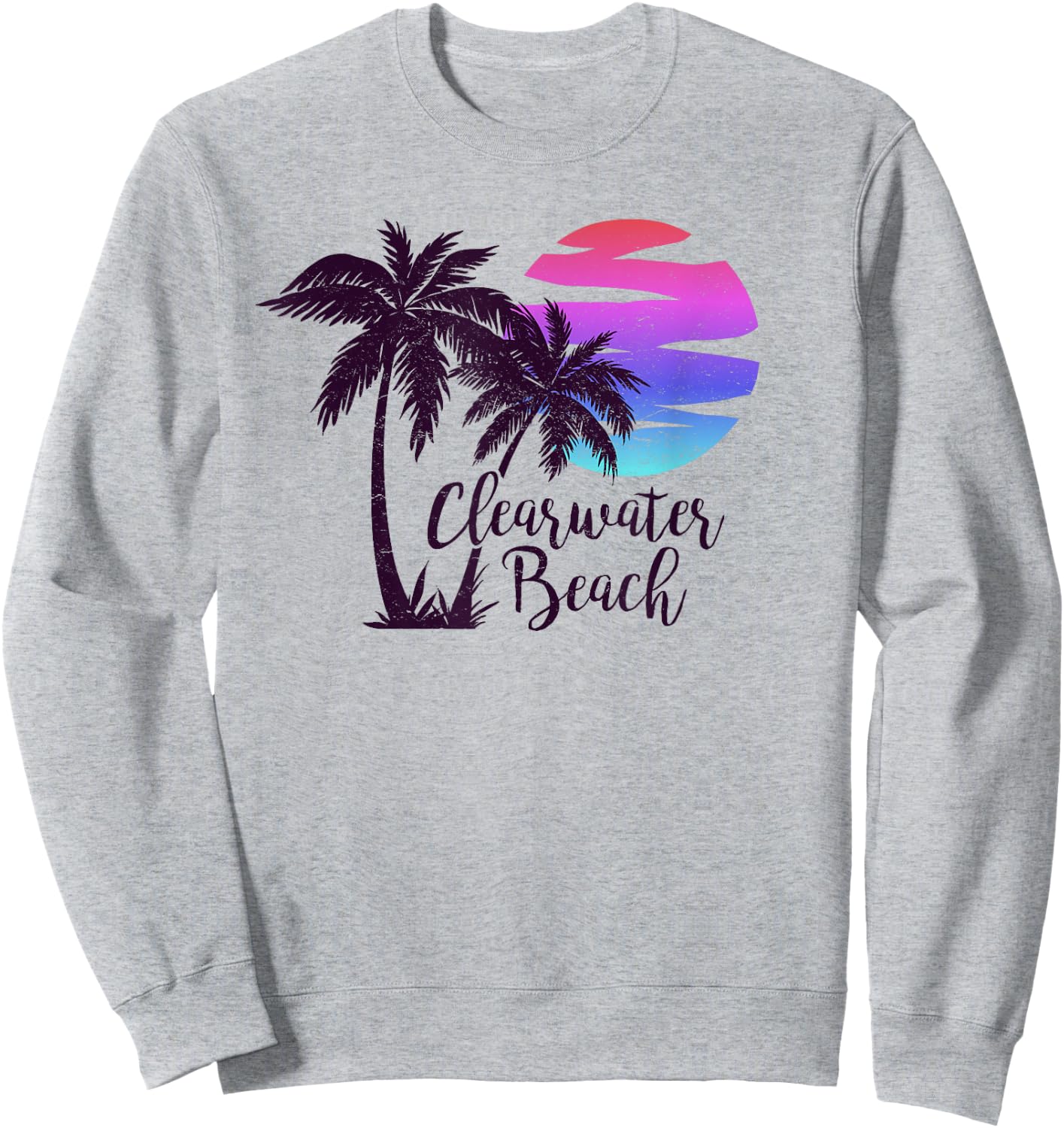 CLEARWATER BEACH Trip Vacation Spring Break Sunset Graphic Men Women Girls Kids Sweatshirt - Sweatshirt | Ash