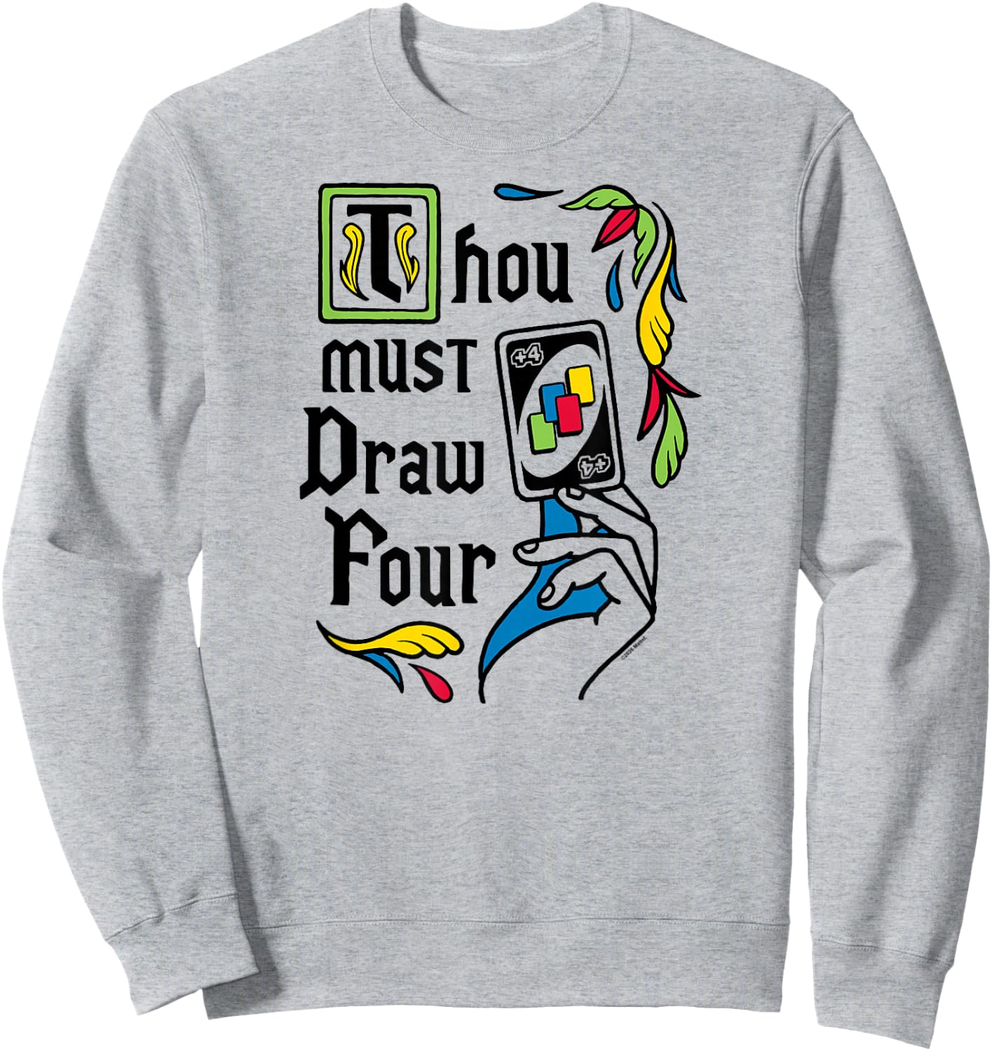 Mattel - Uno - Thou Must Draw Four Sweatshirt - Sweatshirt | Ash