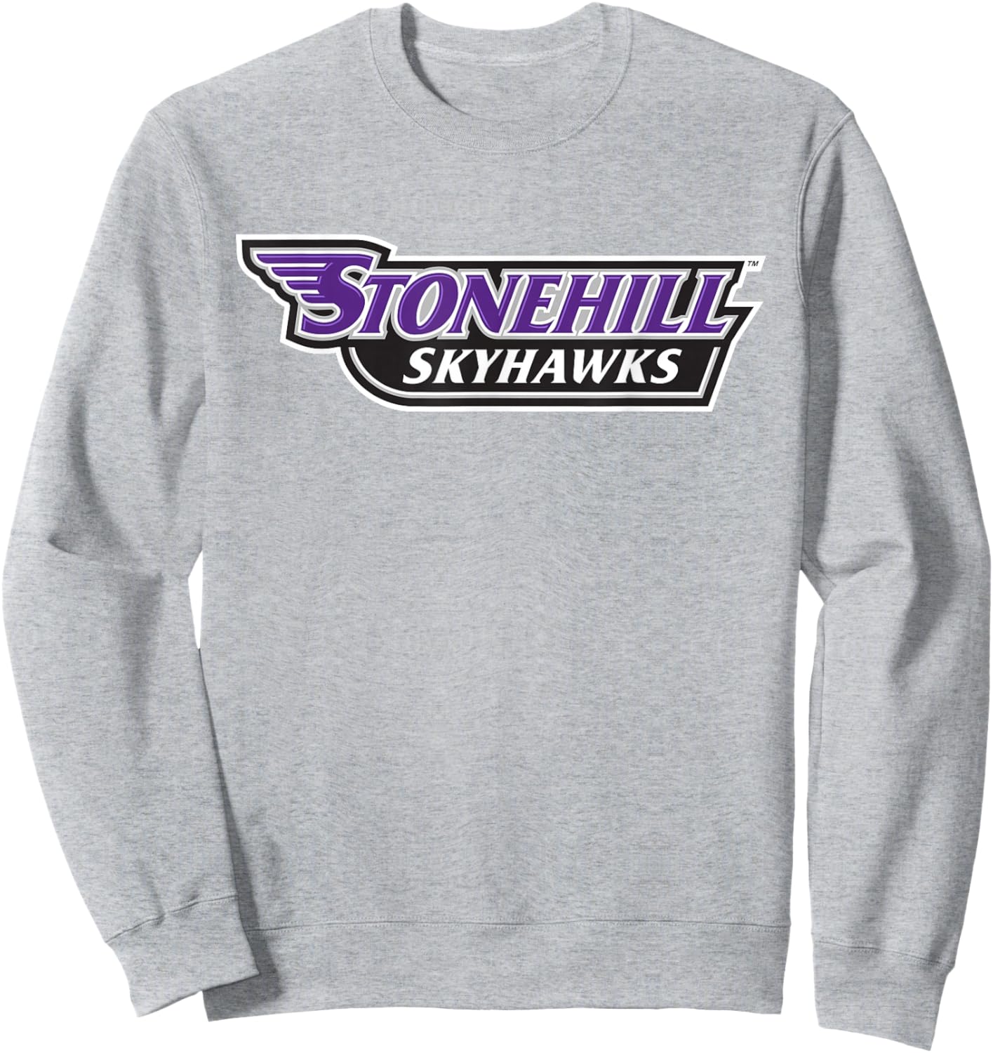 Stonehill College Skyhawks Text Logo Sweatshirt - Sweatshirt | Ash