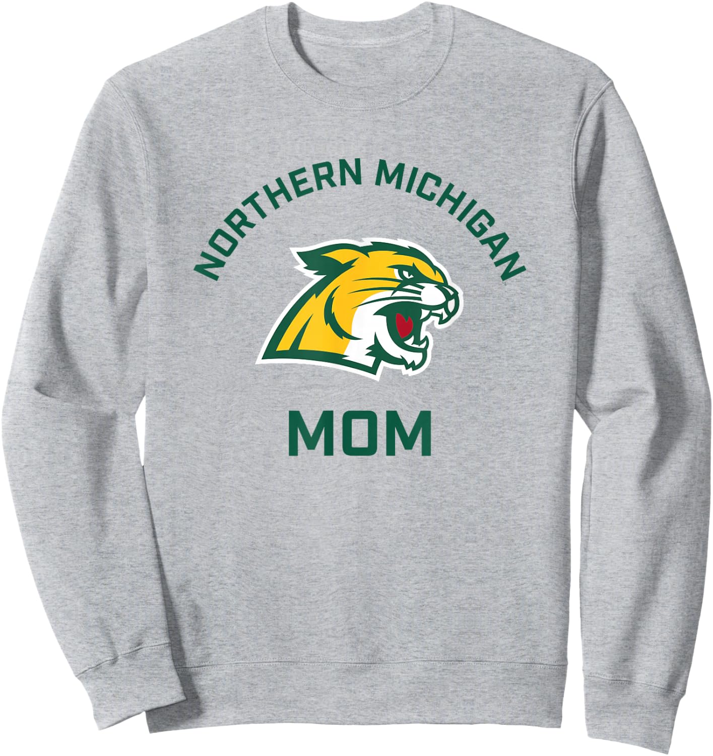 Northern Michigan University NMU Wildcats Arched Mom Sweatshirt - Sweatshirt | Ash