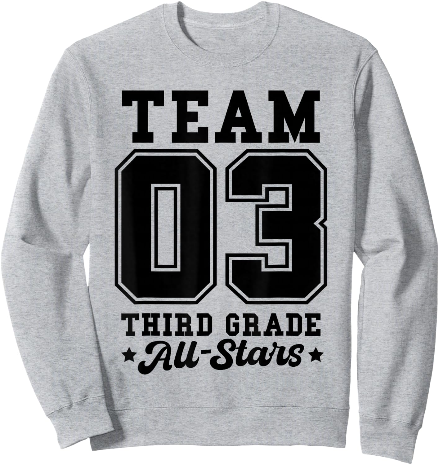 Team 3rd Grade All-Stars Back To School Sports Jersey Sweatshirt - Sweatshirt | Ash