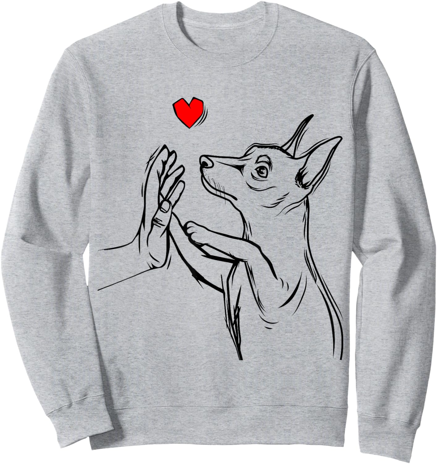 Min Pin Love Miniature Pinscher Dog Mom Women Girls Sweatshirt - Sweatshirt | Ash