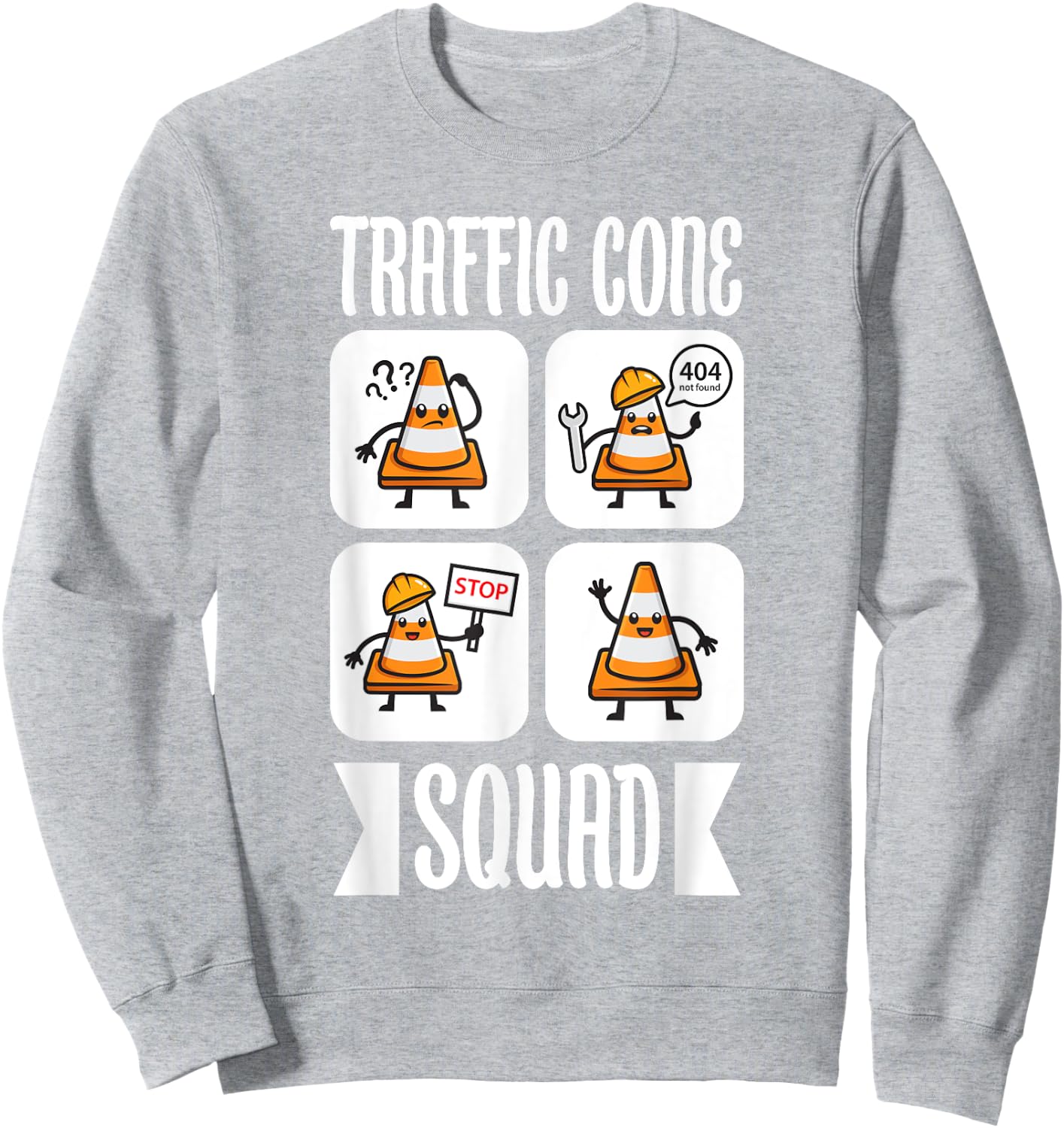 Traffic Cone Squad Sweatshirt - Sweatshirt | Ash