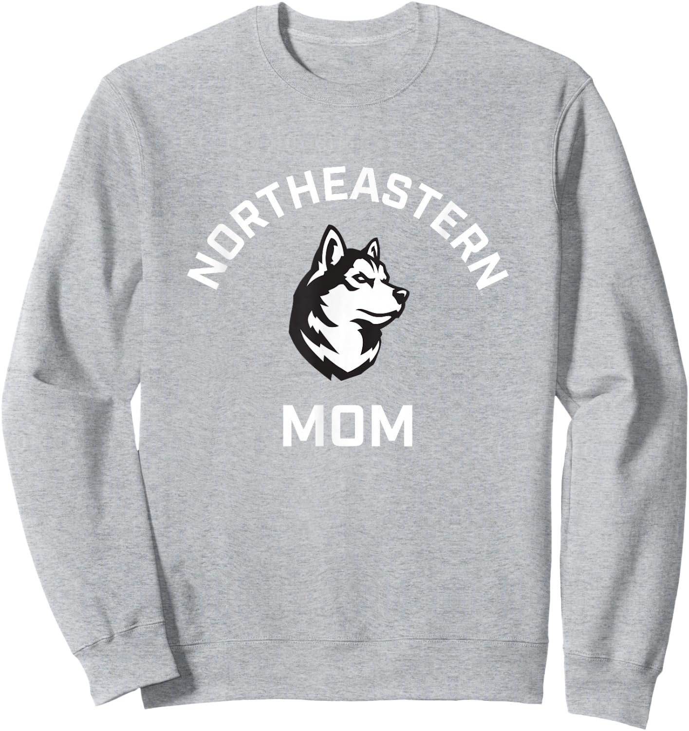 Campus Lab Northeastern University NEU Huskies Arched Mom , Small, Red Sweatshirt - Sweatshirt | Ash