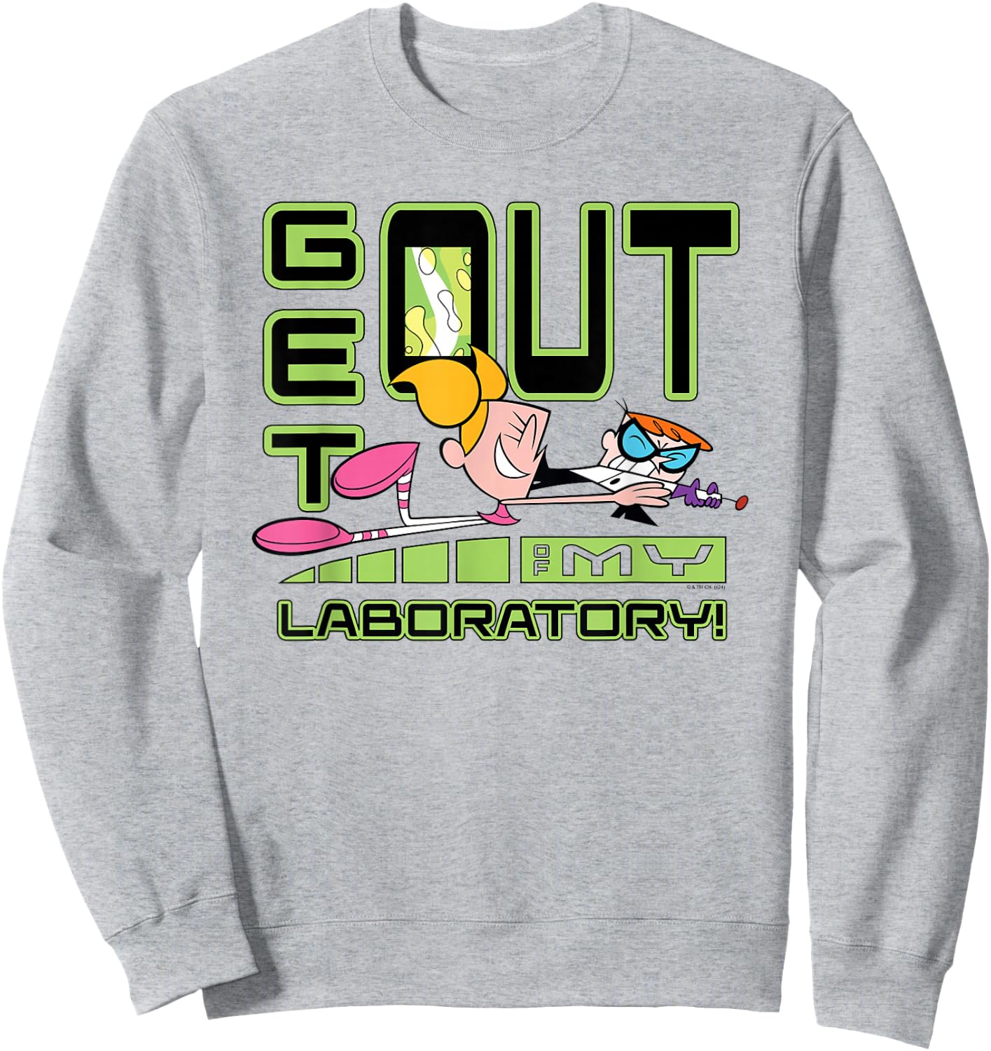 Dexter's Laboratory DeeDee Get Out of My Laboratory Cartoon Sweatshirt - Sweatshirt | Ash