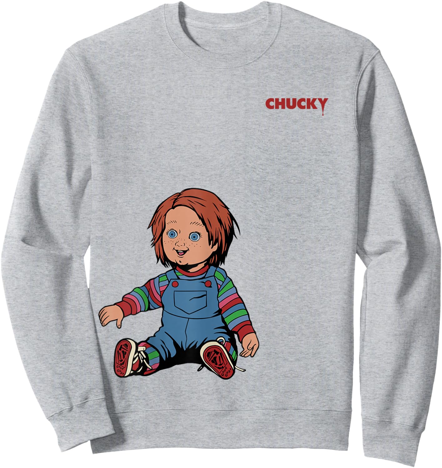 Chucky Little Angel Front & Back Sweatshirt - Sweatshirt | Ash