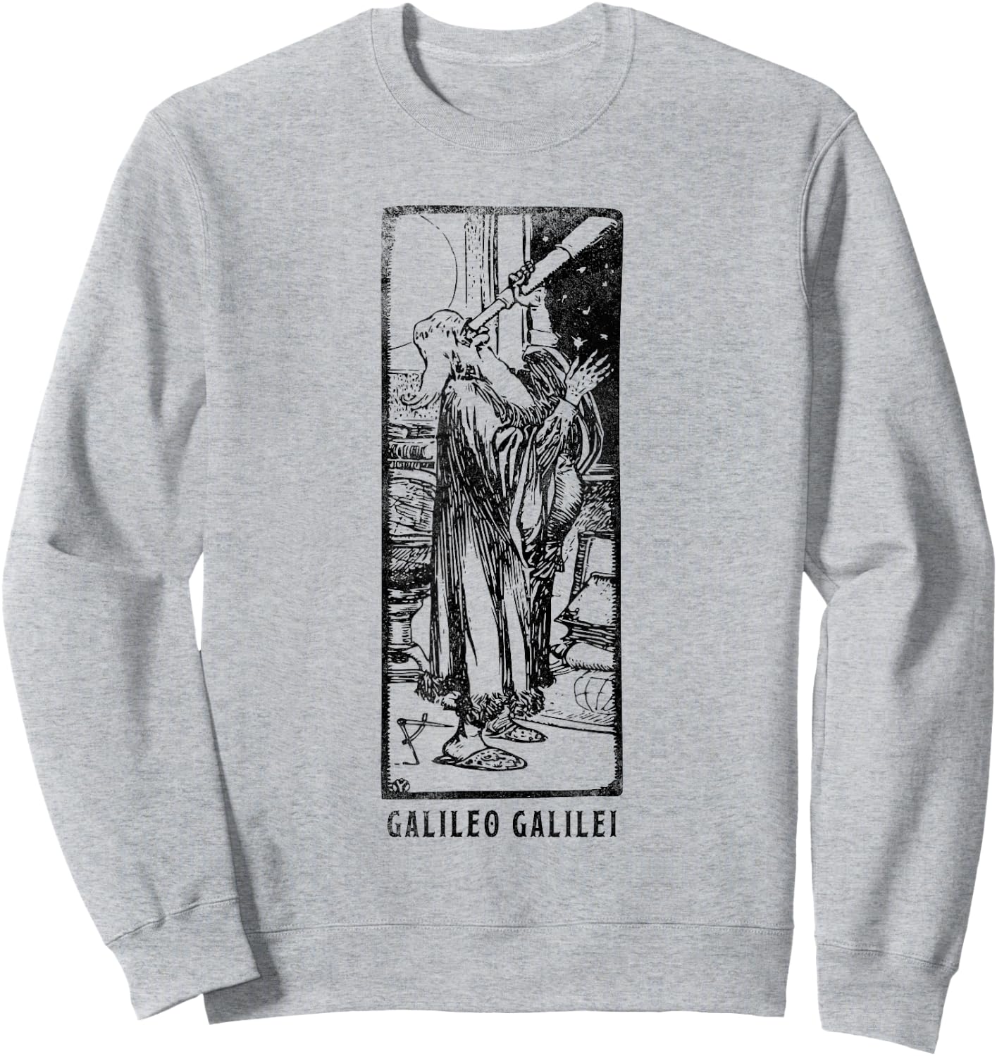 Galileo Galilei Shirt Vintage Cosmos Observer Physics Lover Sweatshirt - Sweatshirt | Ash