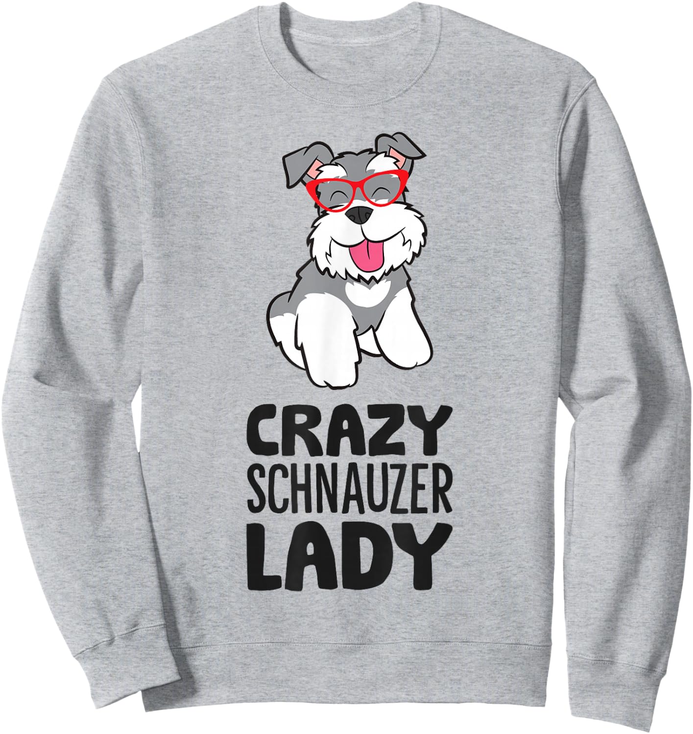 Crazy Schnauzer Lady Women Schnauzer Dog Sweatshirt - Sweatshirt | Ash