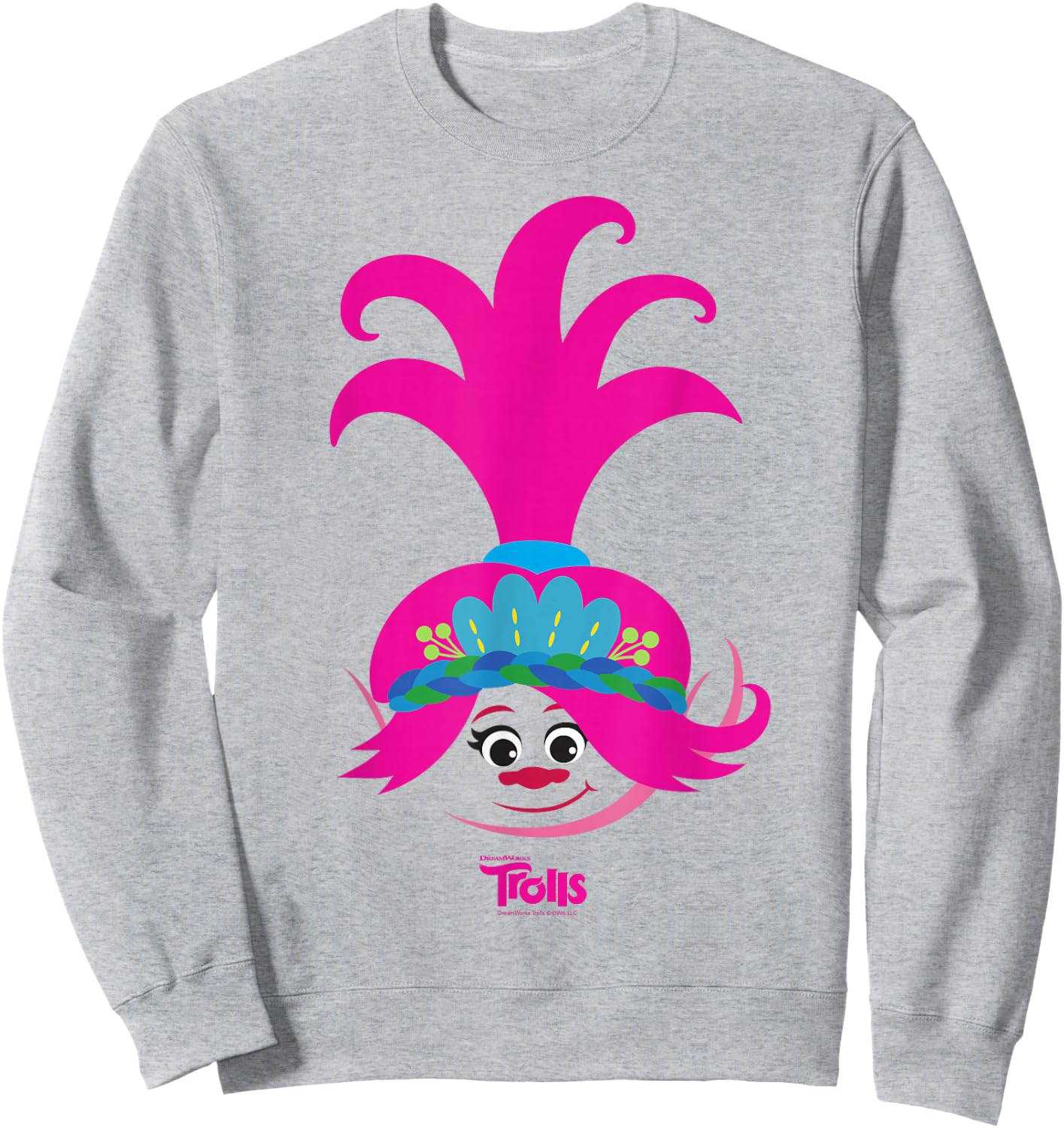 DreamWorks Trolls Poppy Big Face Sweatshirt - Sweatshirt | Ash