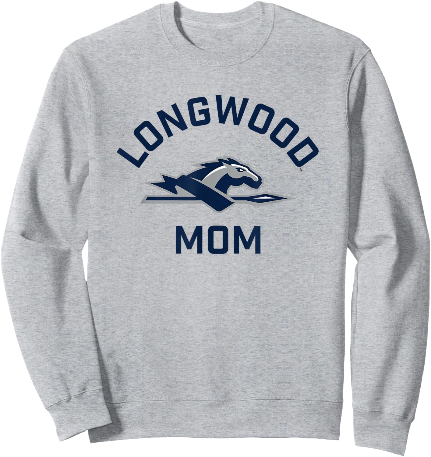 Longwood University Lancers Arched Mom Sweatshirt - Sweatshirt | Ash