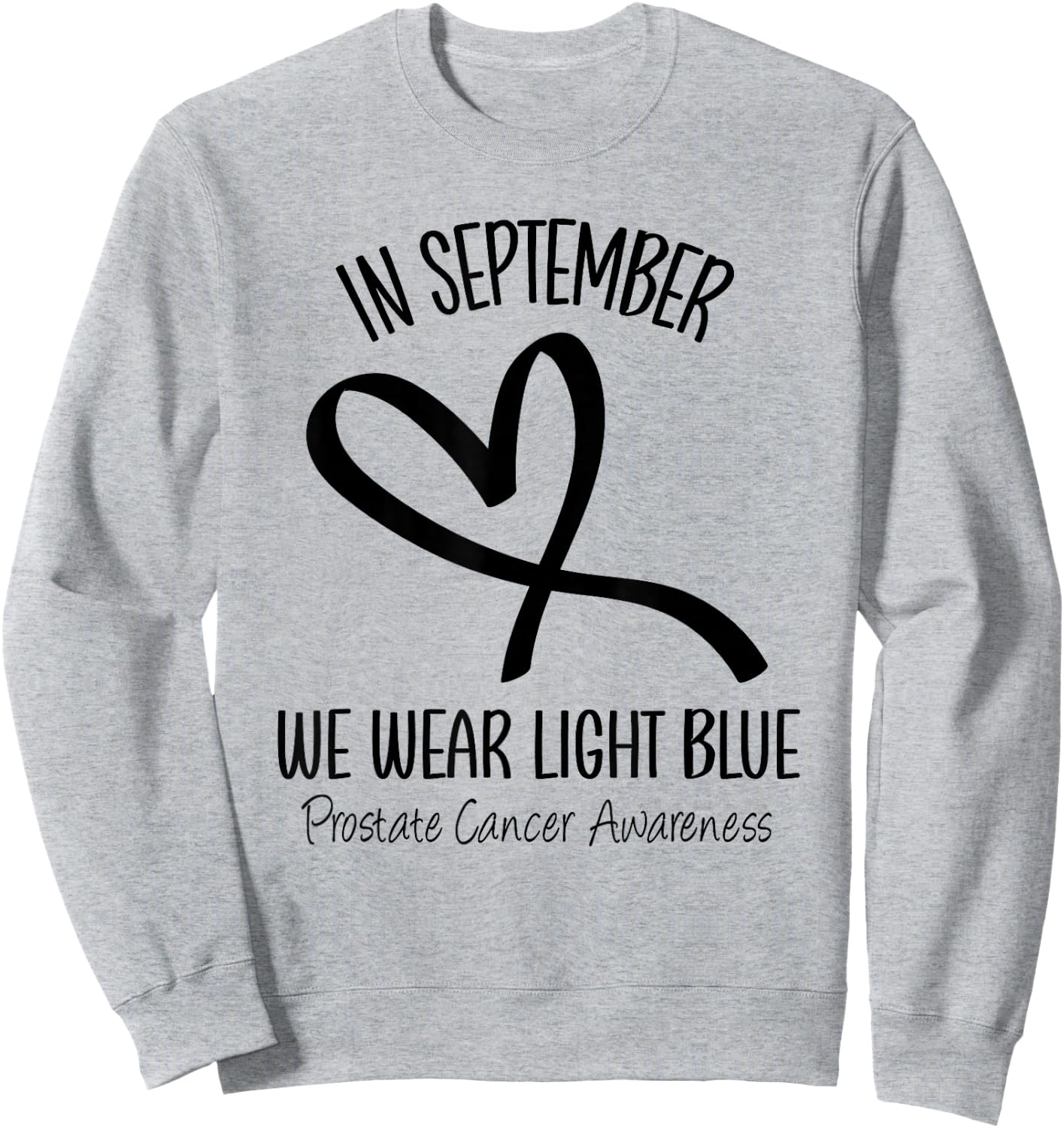 Rainbow September Blue Prostate Cancer Awareness Ribbon Sweatshirt - Sweatshirt | Ash