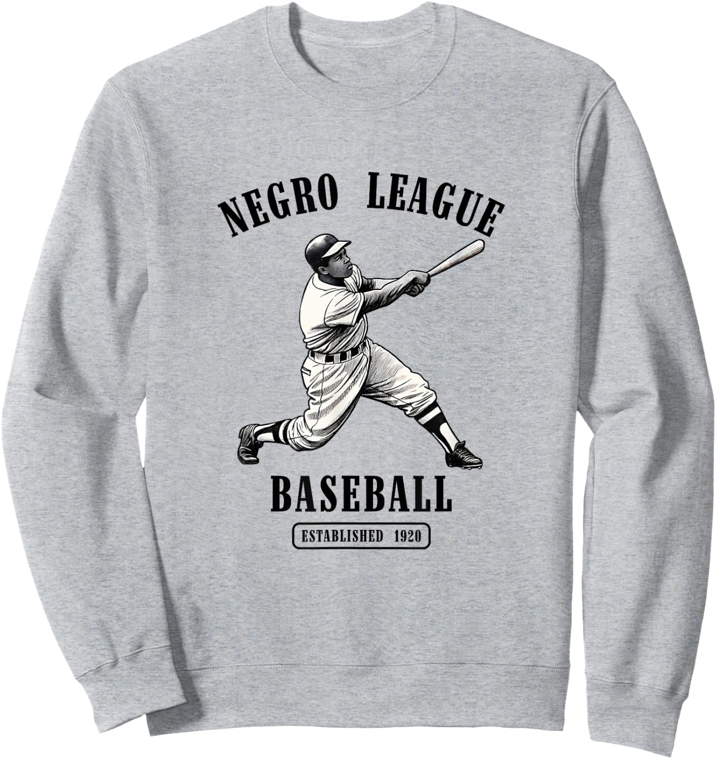Vintage Negro League Baseball Black History Month Juneteenth Sweatshirt - Sweatshirt | Ash
