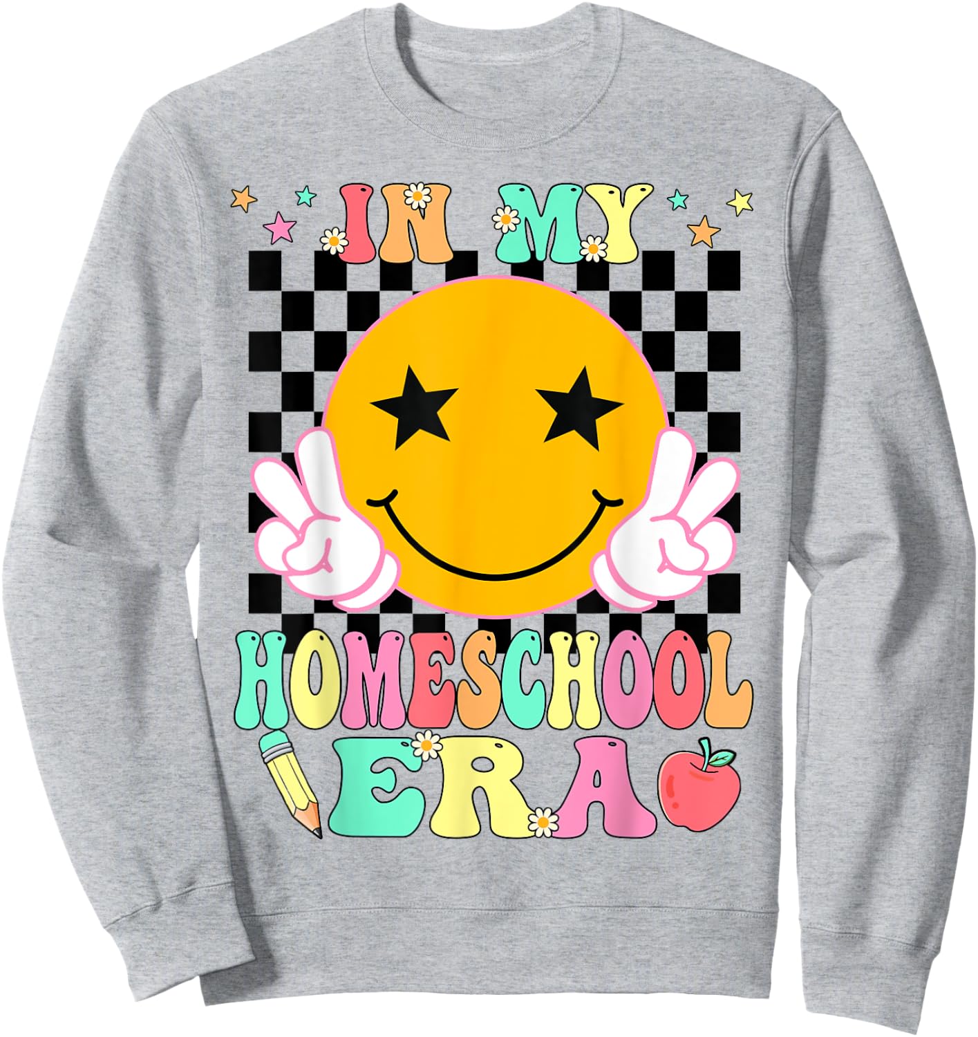 In My Homeschool Era Teacher Back to School Student Kids Sweatshirt - Sweatshirt | Ash