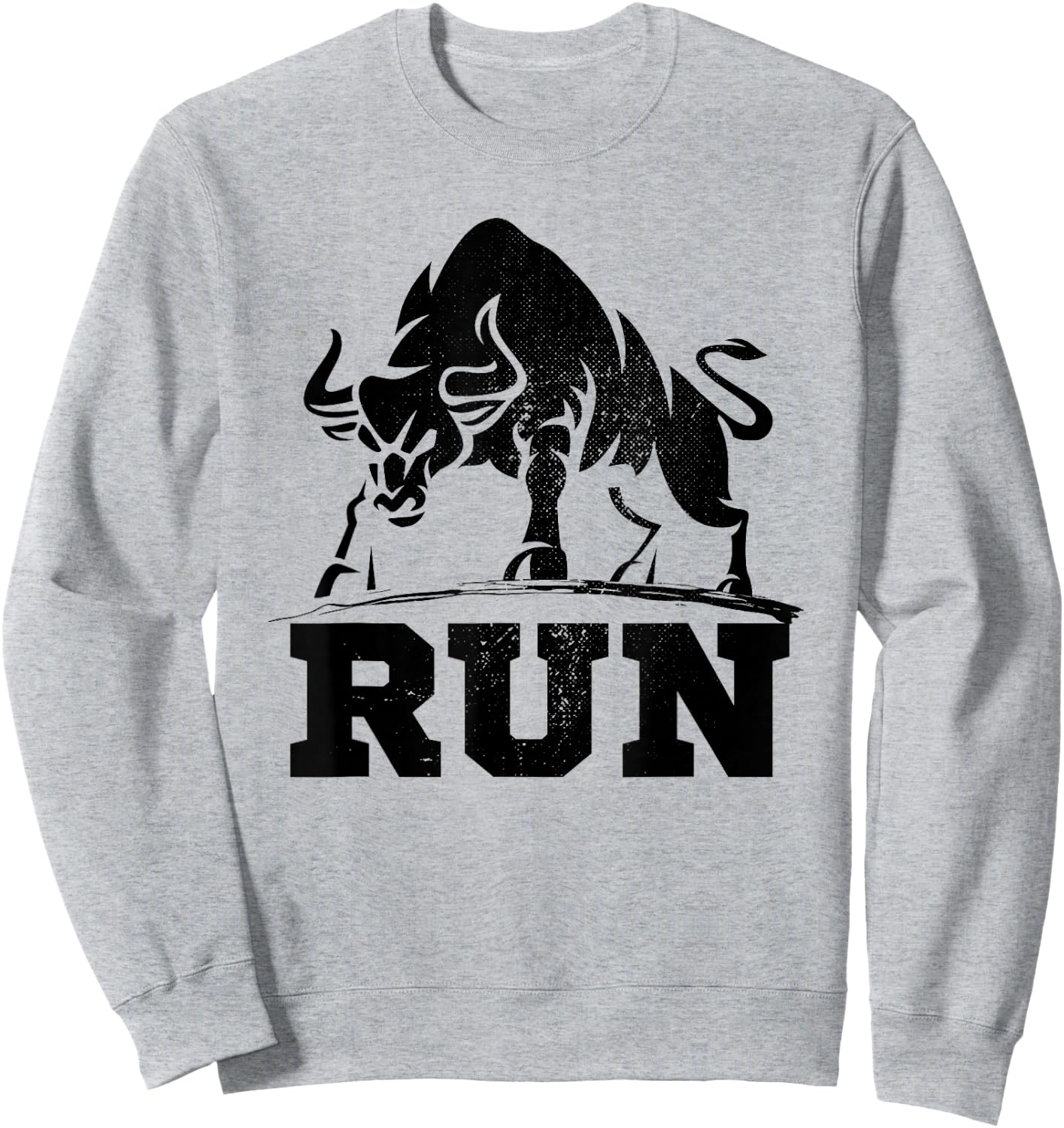 Raging Bulls Running of Bull Bullfight Cowboys Lover Animal Sweatshirt - Sweatshirt | Ash