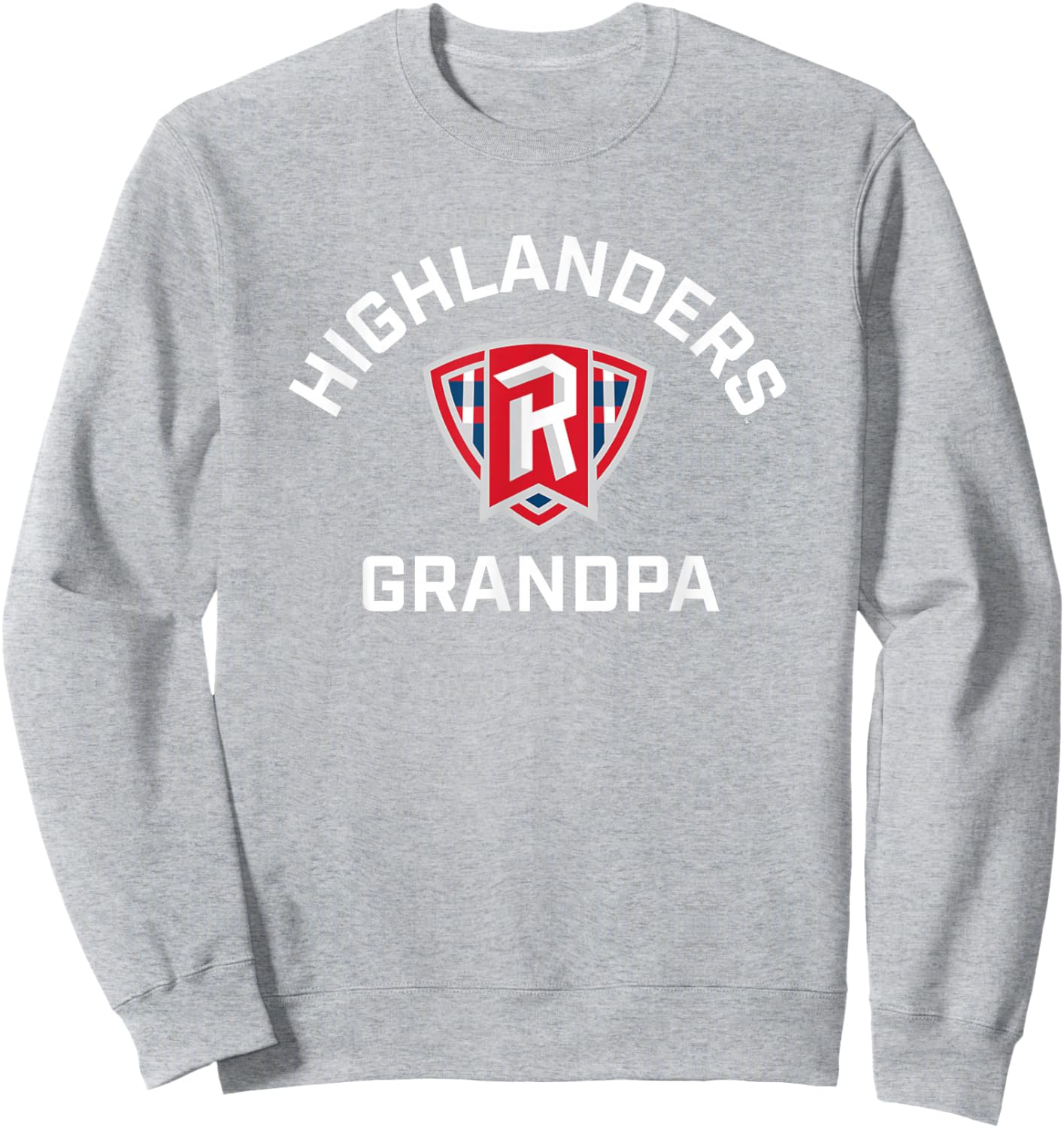 Radford University Highlanders Arched Grandpa Sweatshirt - Sweatshirt | Ash