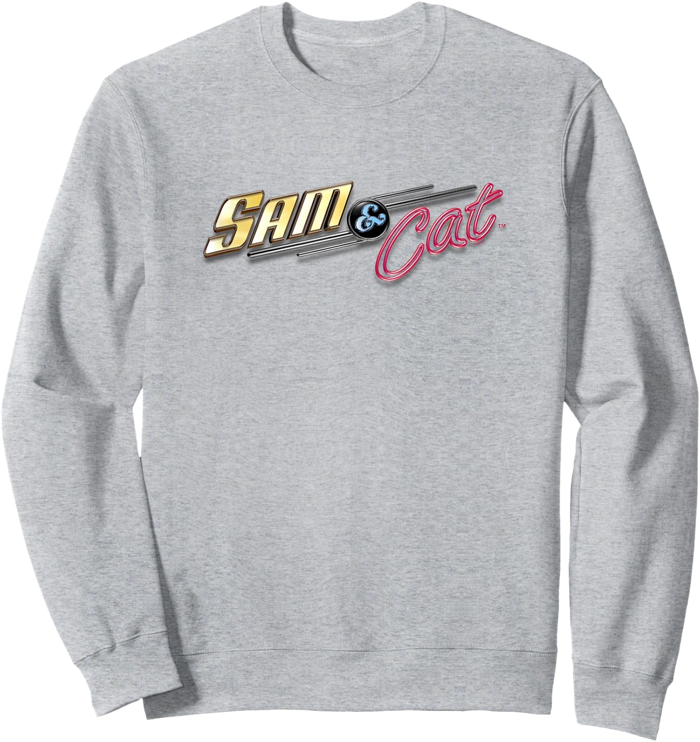 Sam and Cat Classic TV Show Chest Logo Sweatshirt - Sweatshirt | Ash