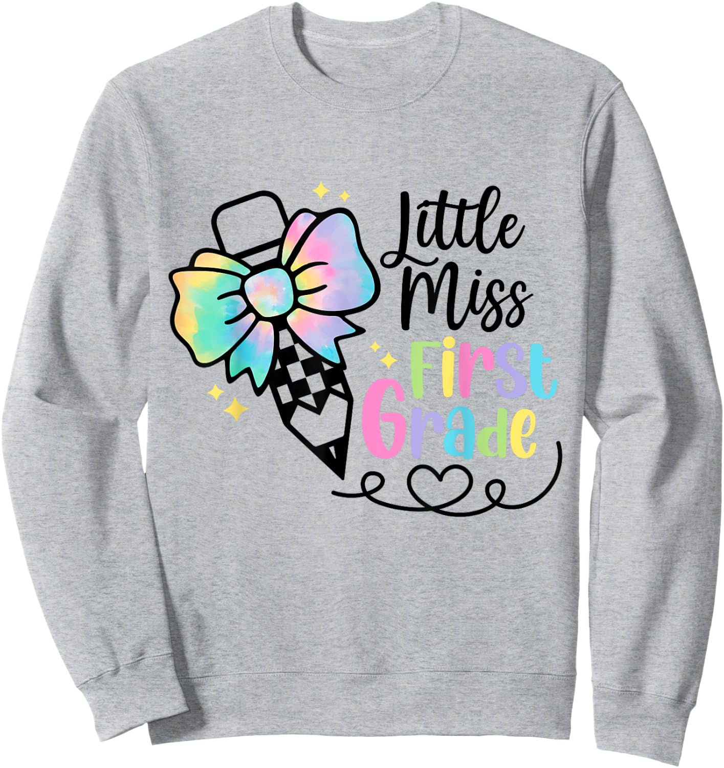 Cute First Grade Girls Back to School First Day of 1st Grade Sweatshirt - Sweatshirt | Ash