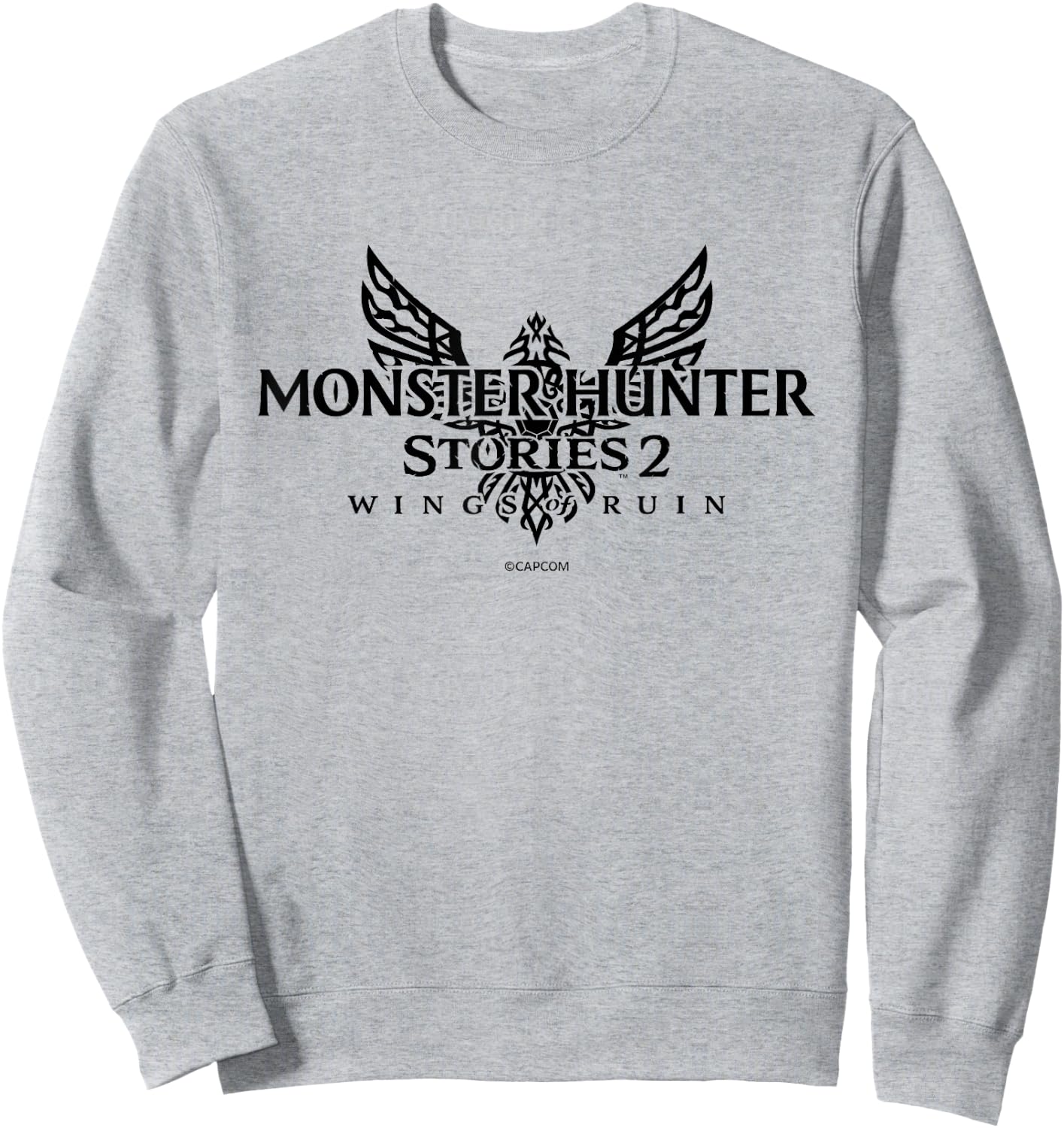 MONSTER HUNTER STORIES 2: WINGS OF RUIN Logo (B) Sweatshirt - Sweatshirt | Ash