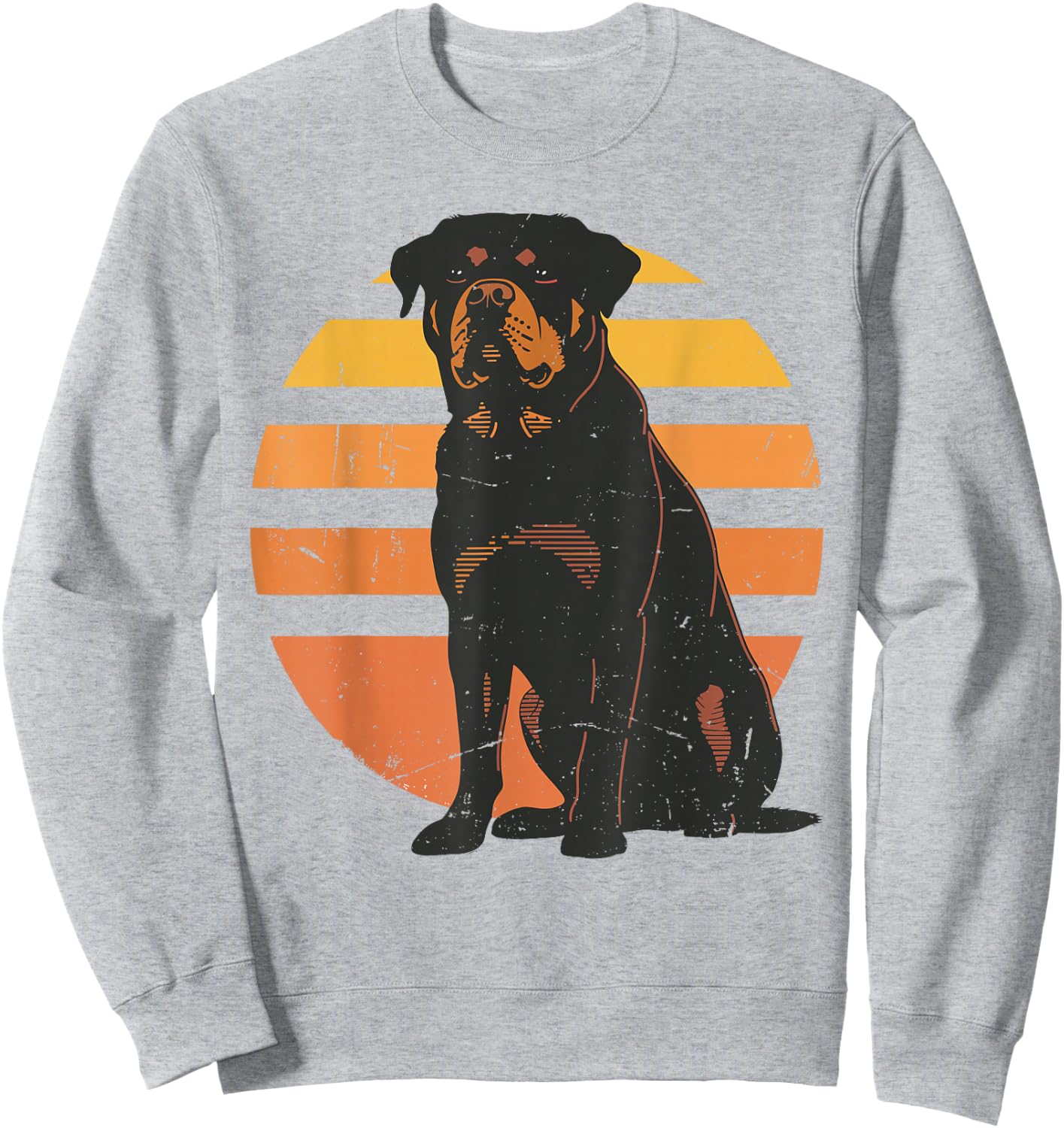 Retro Rottweiler Dog Lovers Gift Vintage Rottie Men Women Sweatshirt - Sweatshirt | Ash
