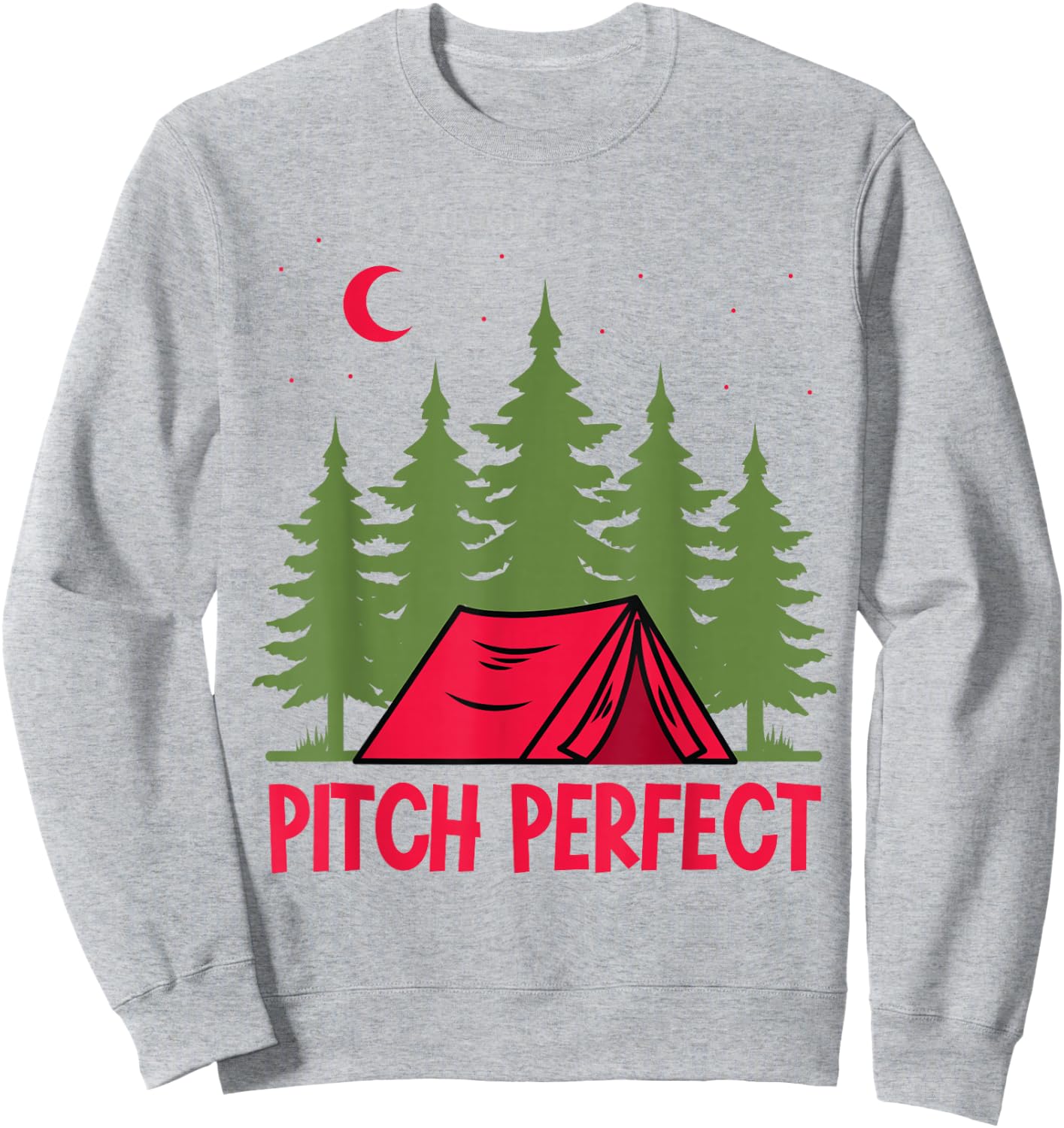 Pitch perfect - Tent Camper Camping Sweatshirt - Sweatshirt | Ash