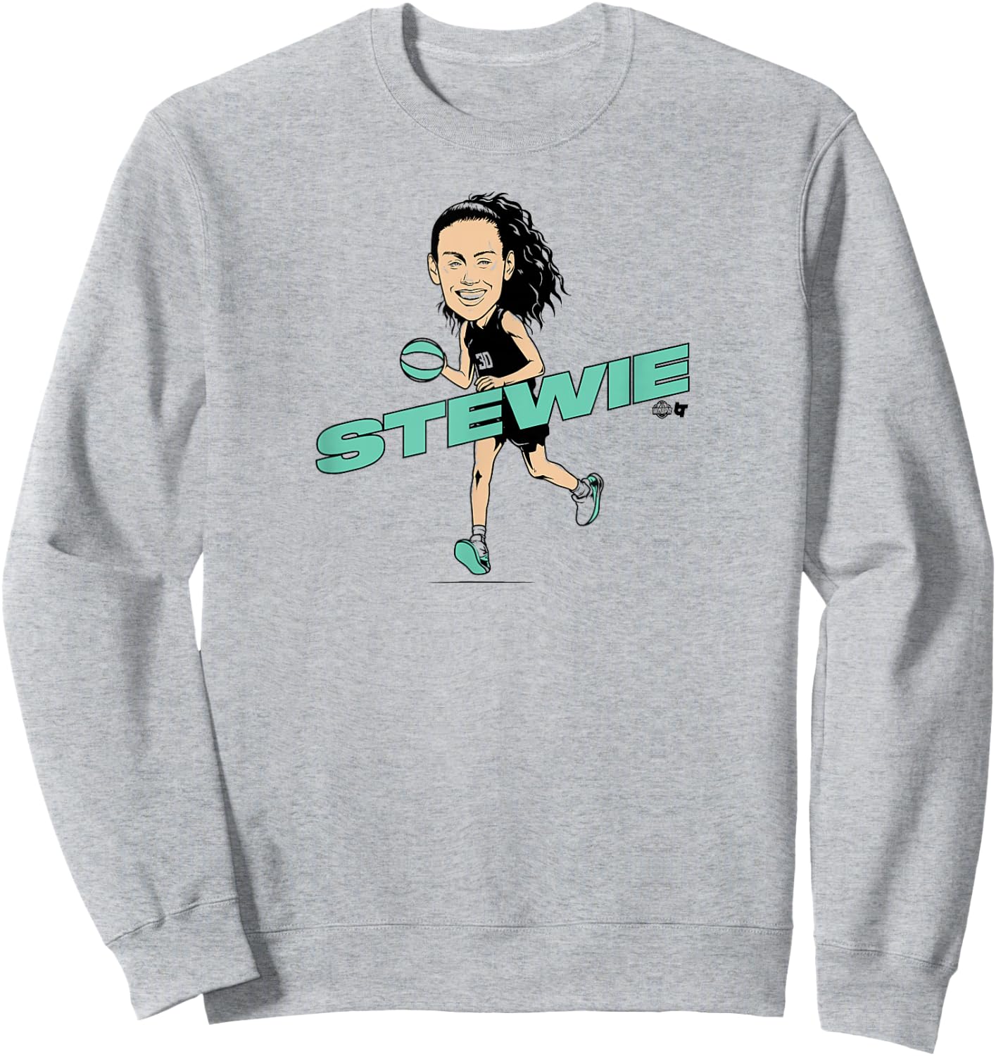 Breanna Stewart - Caricature - New York Basketball Sweatshirt - Sweatshirt | Ash