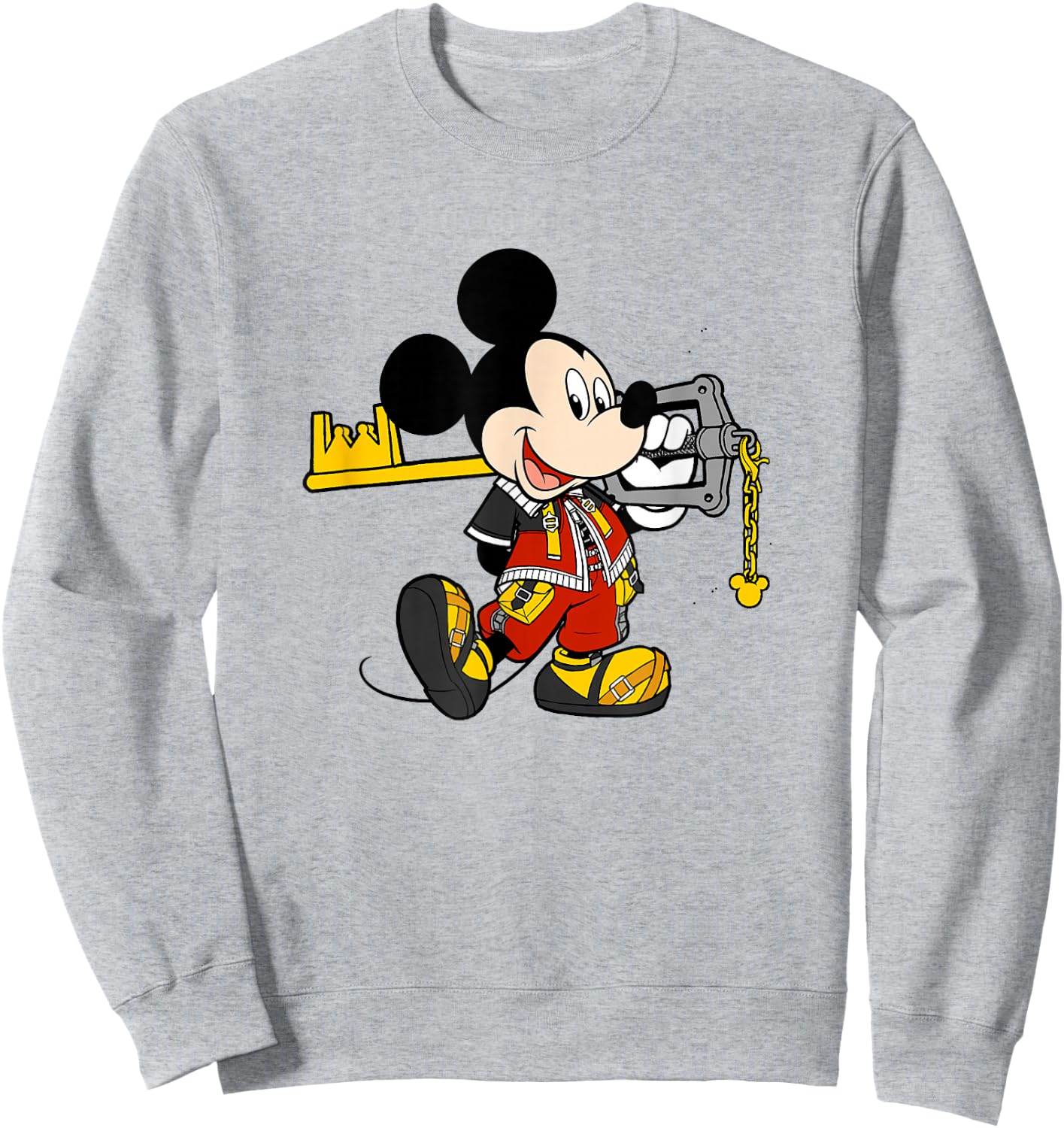 Disney Kingdom Hearts King Mickey Classic Keyblade Outfit Sweatshirt - Sweatshirt | Ash