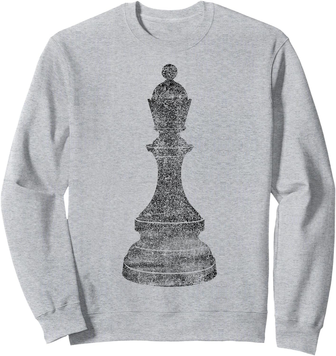Distressed vintage Chess piece black Queen chess player game Sweatshirt - Sweatshirt | Ash