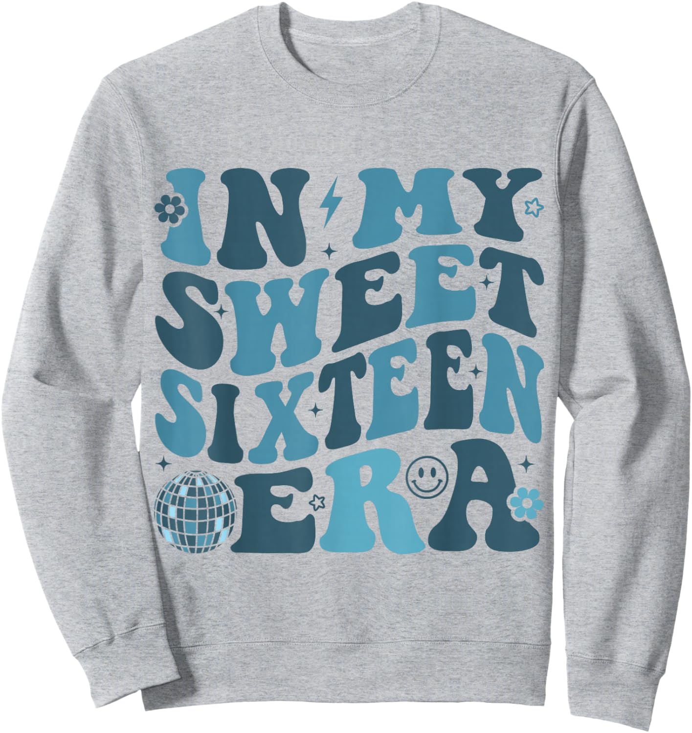 In My Sweet Sixteen Era Groovy Retro Boys Girl 16th Birthday Sweatshirt - Sweatshirt | Ash