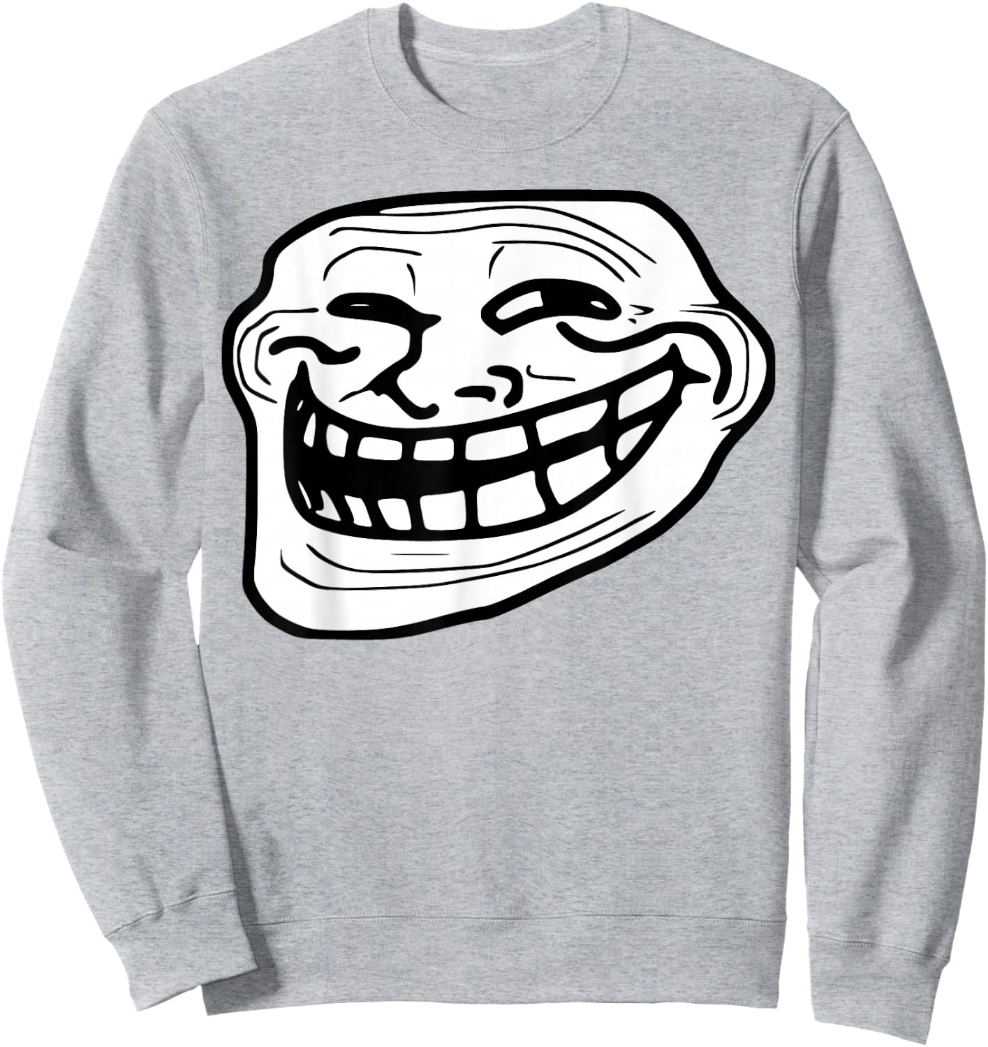 Troll Face Meme Funny Dank Meme Troll Face Sweatshirt - Sweatshirt | Ash