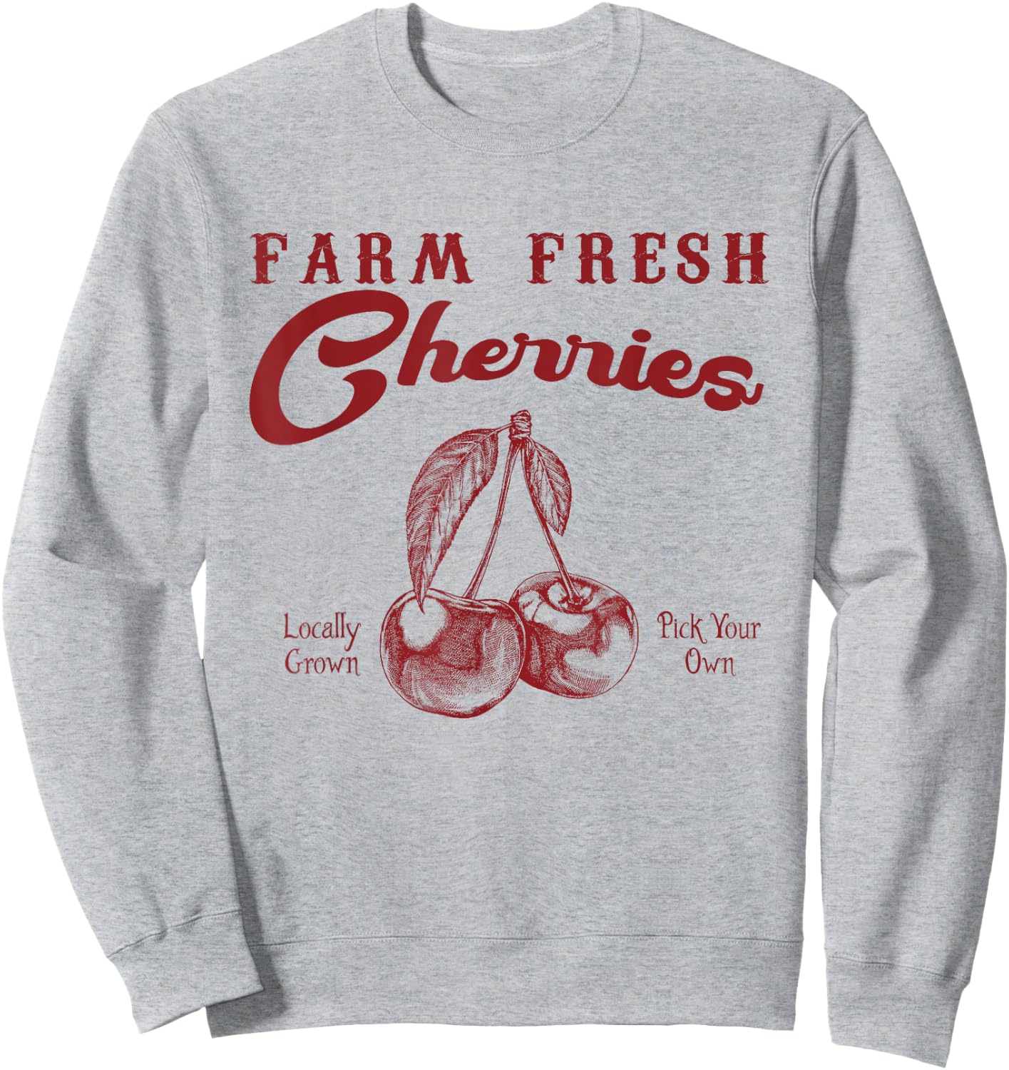 Farm Fresh Cherries Sweatshirt - Sweatshirt | Ash