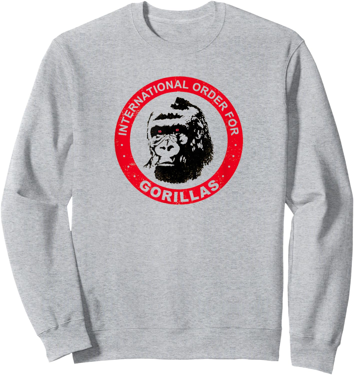 International Order For Gorillas Retro 80s Sweatshirt - Sweatshirt | Ash