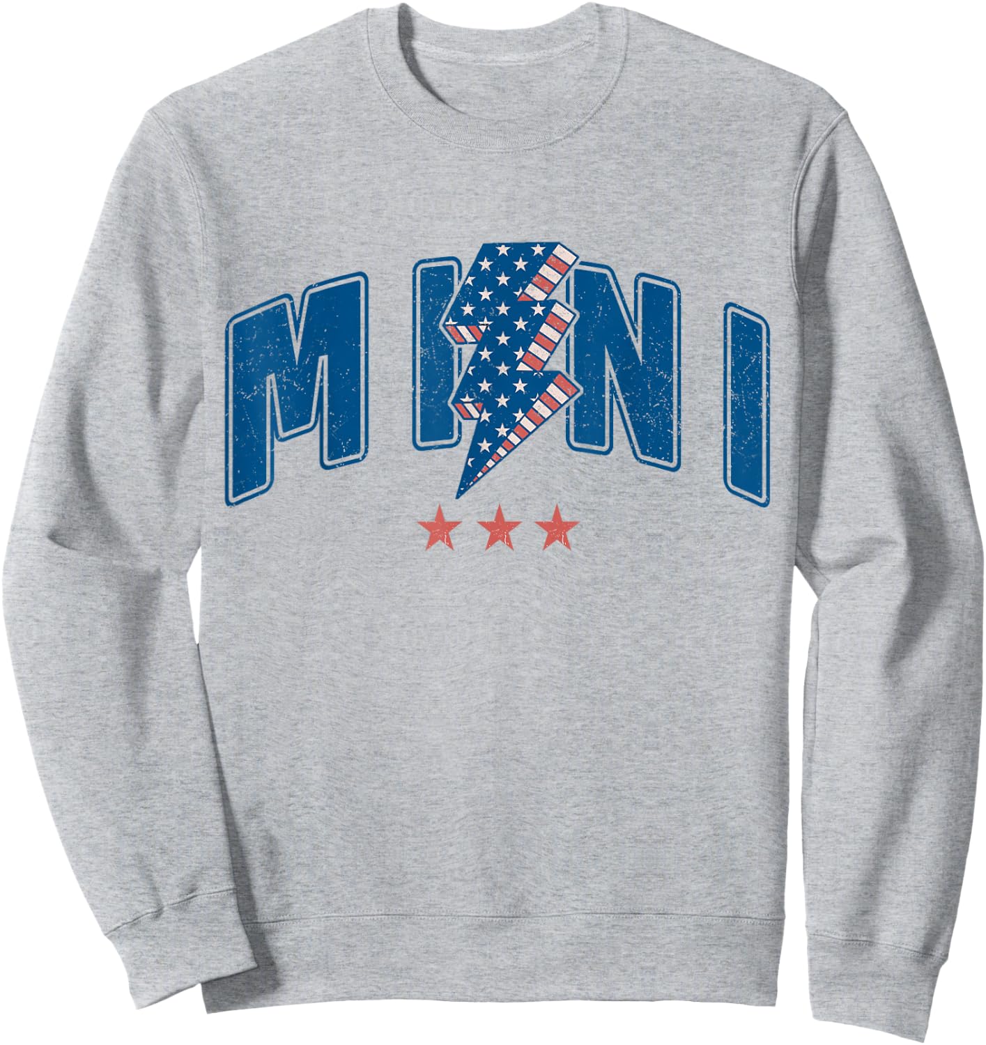 American Mama and Mini Matching 4th of July USA Flag Retro Sweatshirt - Sweatshirt | Ash