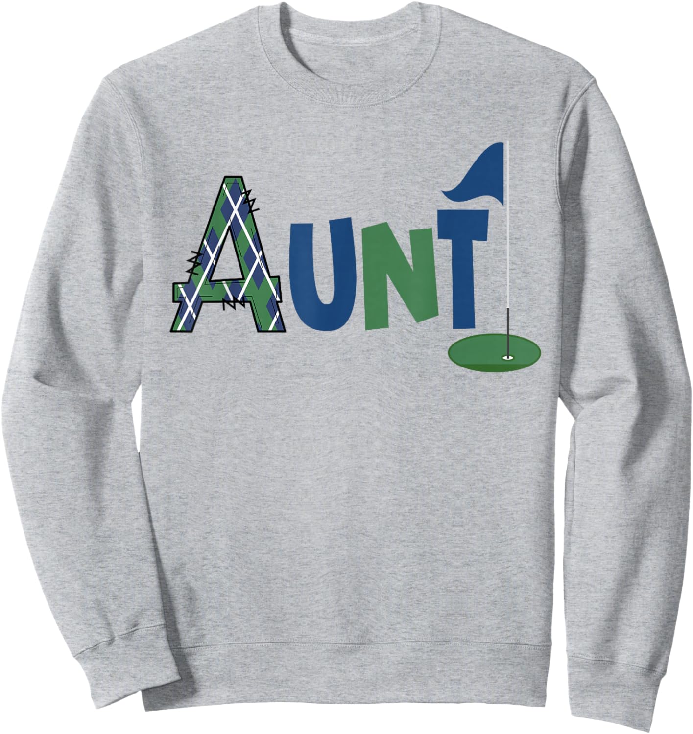 Aunt of The Birthday Boy Hole in One Golf Sport Matching Sweatshirt - Sweatshirt | Ash