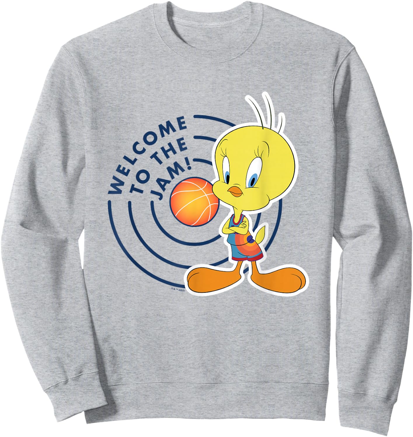 Space Jam 2 Welcome To The Jam Tweety Bird Big Chest Poster Sweatshirt - Sweatshirt | Ash