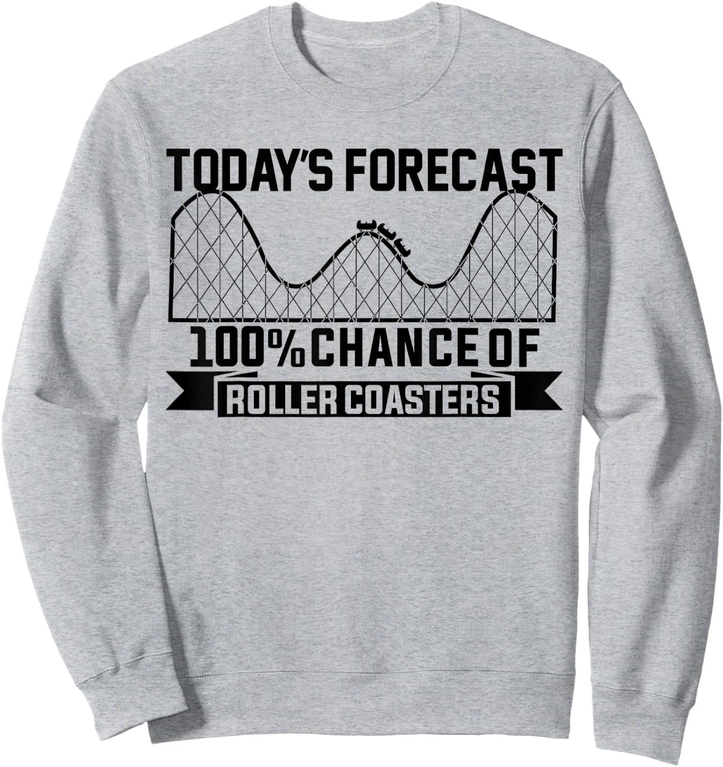 Funny RollerCoaster Vintage Amusement Park Sweatshirt - Sweatshirt | Ash