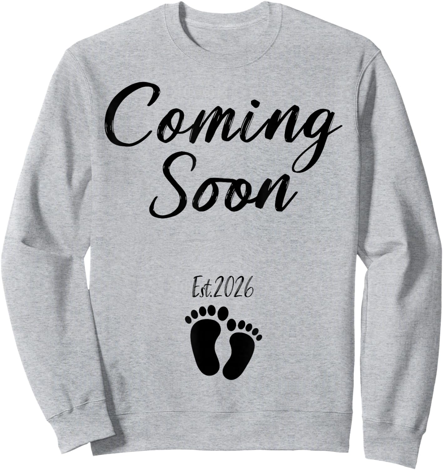 Coming Soon 2026 Pregnancy Announcement Mother's Day Sweatshirt - Sweatshirt | Ash
