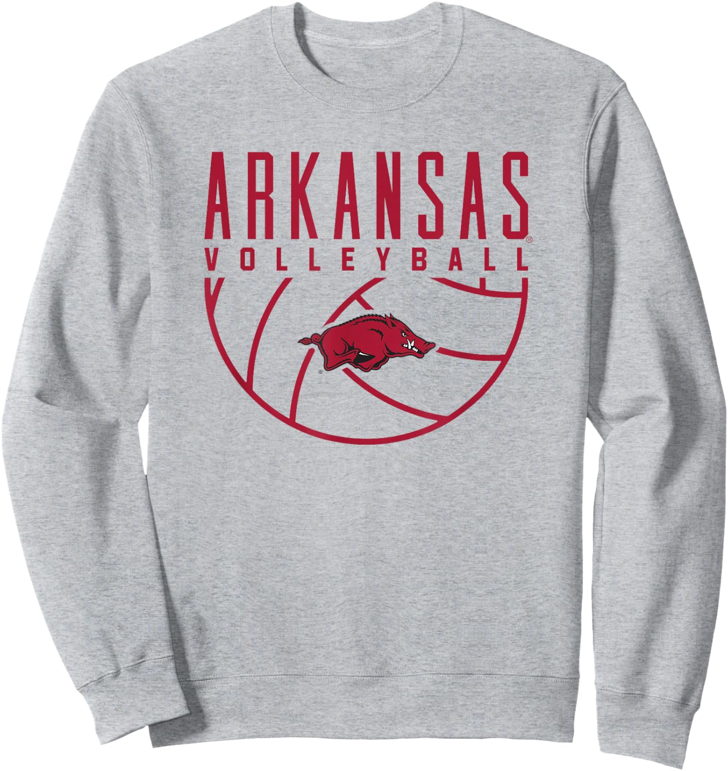 University of Arkansas Razorbacks Volleyball Sweatshirt - Sweatshirt | Ash