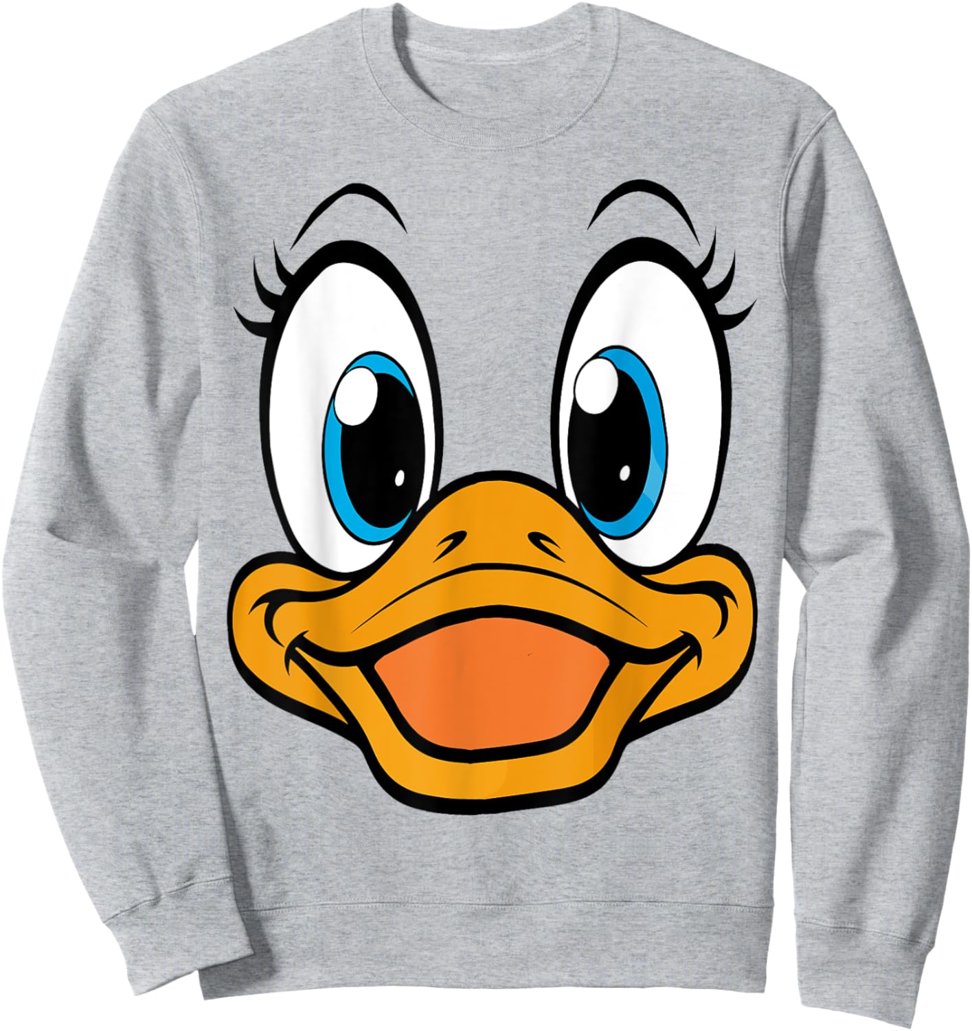 Cute Duck Face Funny Animal Costume Halloween Sweatshirt - Sweatshirt | Ash