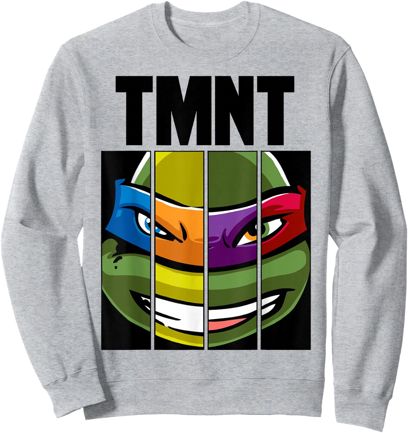 Teenage Mutant Ninja Turtles Face Mash Up Sweatshirt - Sweatshirt | Ash